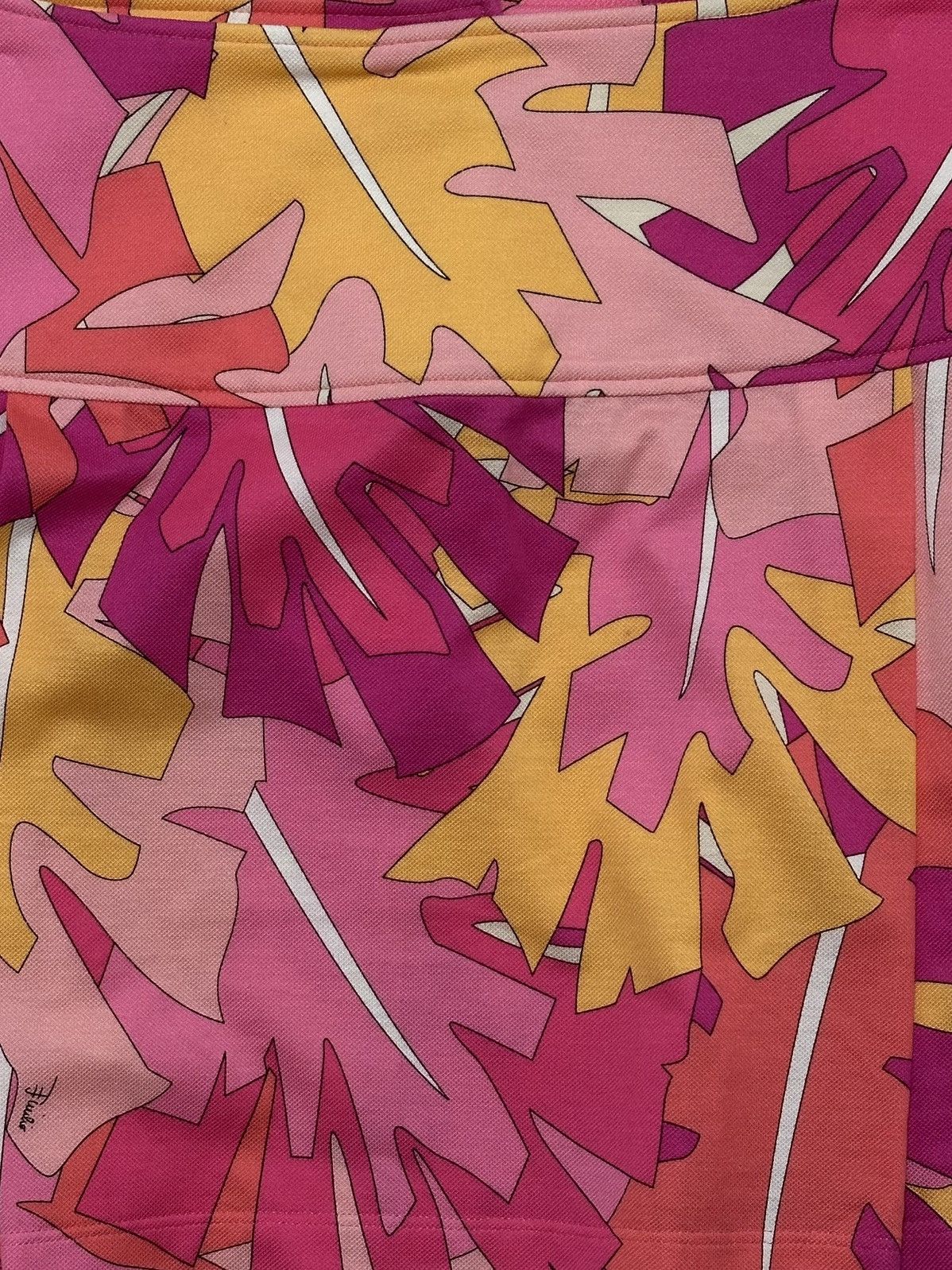 Emilio Pucci EMILIO PUCCI S/S 2007 Leaf Print Pleated Mini Skirt Size 25" / US 0 / IT 36 - 5 Thumbnail