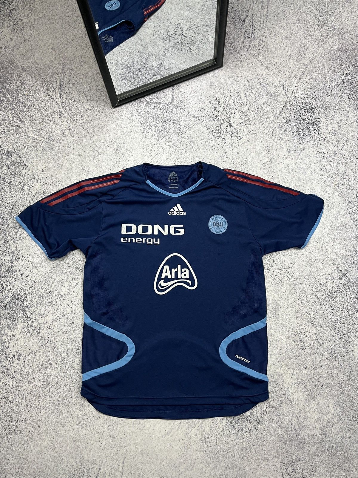 Adidas Adidas Denmark 2007 Soccer Training Jersey Football Shirt Size US L / EU 52-54 / 3 - 1 Thumbnail
