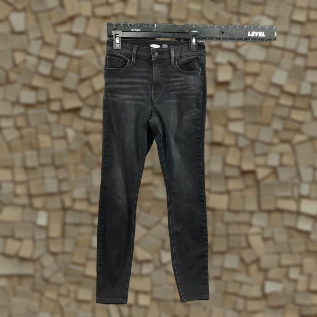 Old Navy Old Navy Rockstar Super Skinny Jeans Womens Size 2 Black Dark Wash High Rise Size 26" / US 2 / IT 38 - 1 Thumbnail