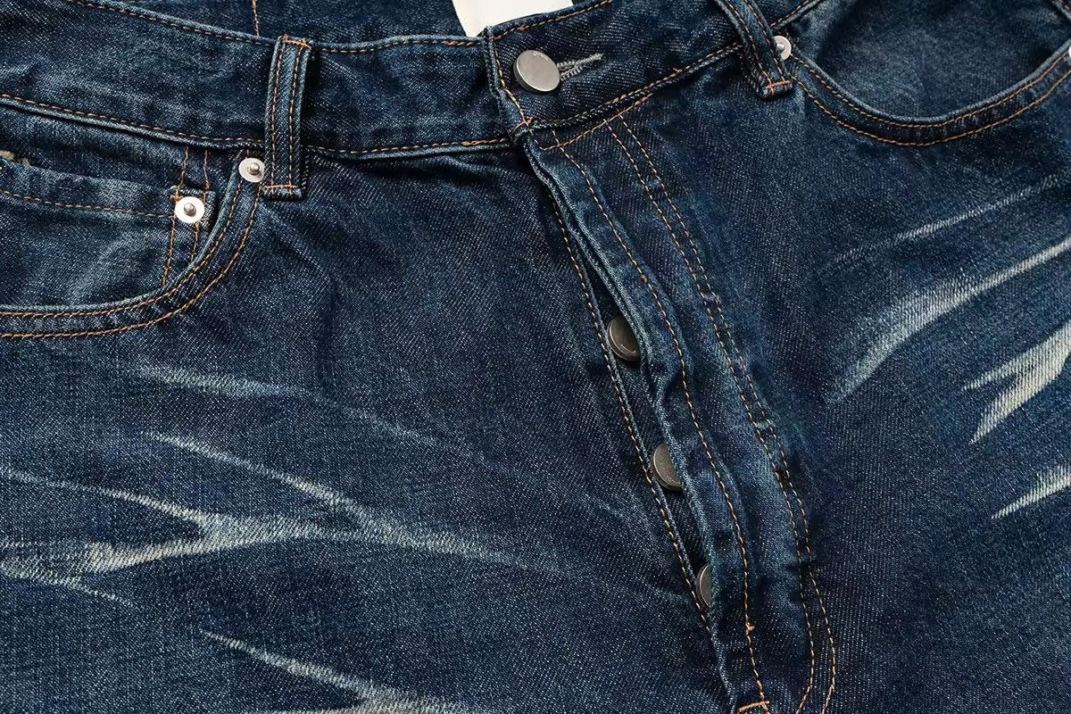 Japanese Brand × Jean Distressed Wide Leg Baggy Denim Jean Size US 35 - 4 Thumbnail