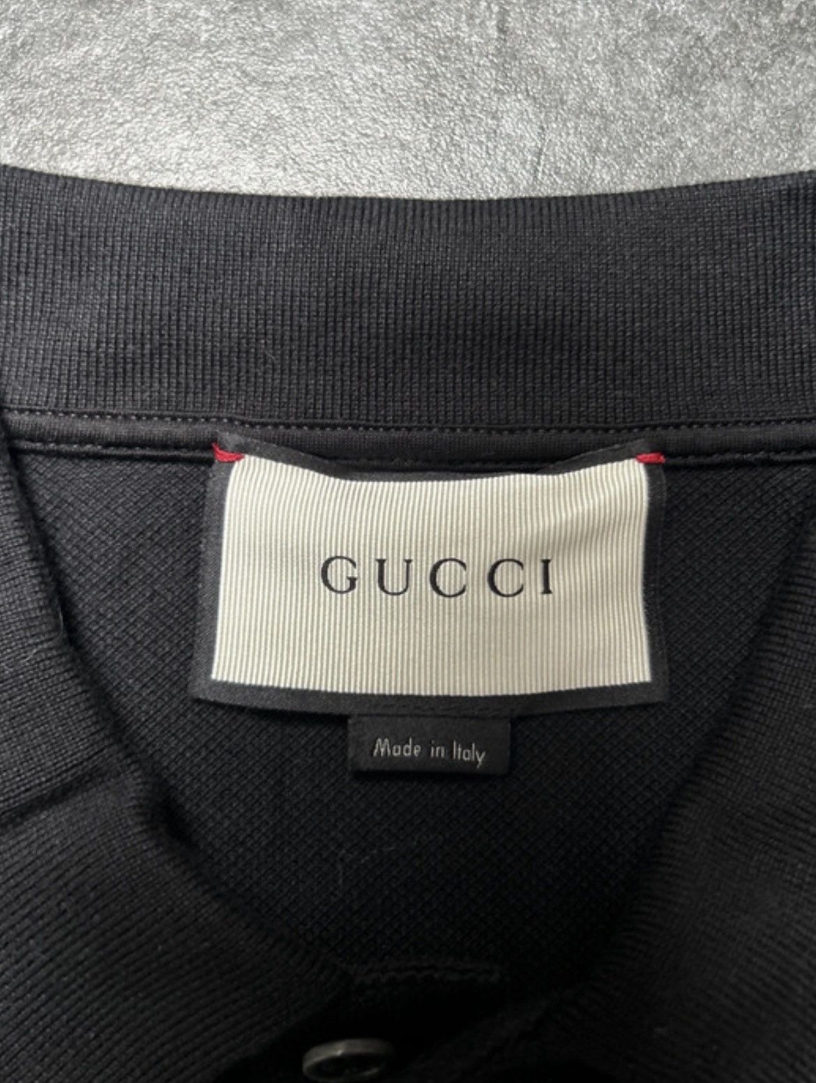 Gucci Gucci Pique logo patch polo shirt black luxury Size US XL / EU 56 / 4 - 2 Thumbnail