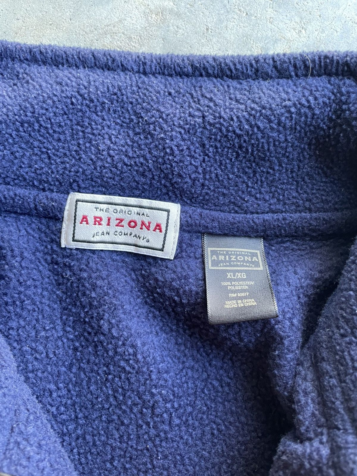 Arizona Jean Co. 90s Vintage Arizona Jeans Co Fleece Quarter Zip Size US L / EU 52-54 / 3 - 3 Thumbnail