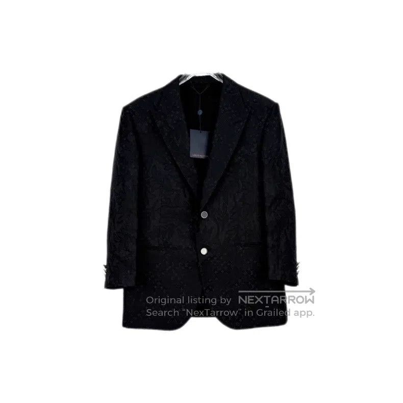 Louis Vuitton Louis Vuitton Black full logo cotton, mulberry silk, linen Size US L / EU 52-54 / 3 - 1 Thumbnail