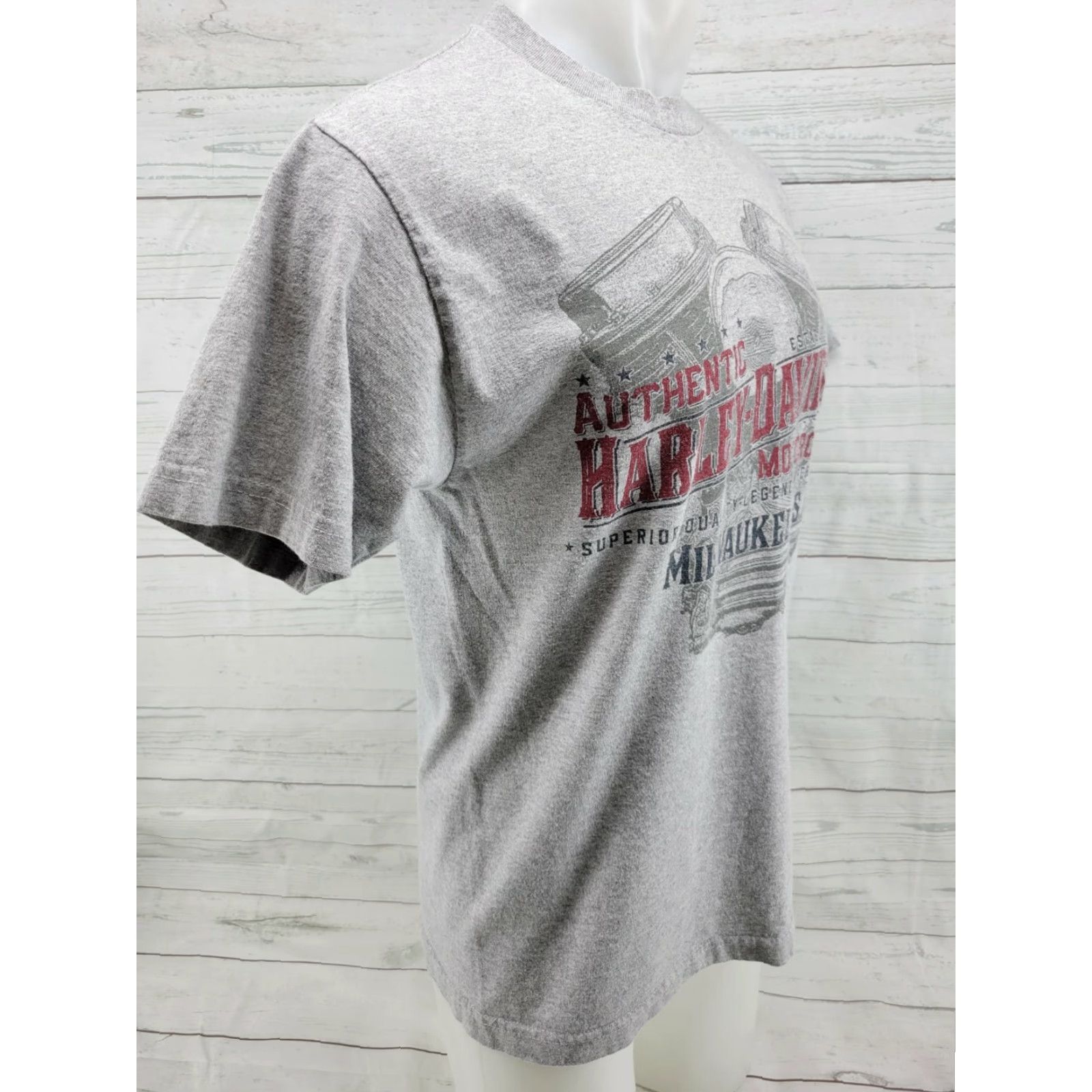 Harley Davidson Harley-Davidson Gray Mens Medium Graphic T Shirt Louisville Kentucky Casual Crew Neck Short Sleeve Vintage: No Size US M / EU 48-50 / 2 - 4 Thumbnail