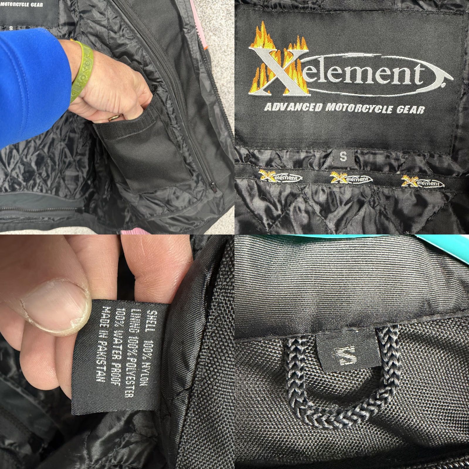 Element Xelement Motorcycle Jacket Womens Small Black Pink Waterproof Padded Insulated Size S / US 4 / IT 40 - 10 Thumbnail