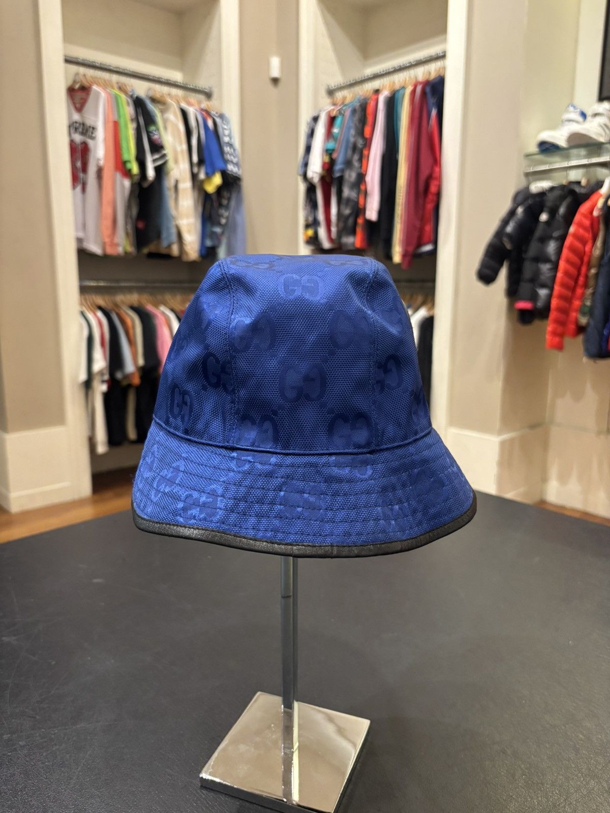 Gucci Gucci GG Monogram Bucket Hat Blue Size ONE SIZE - 2 Thumbnail