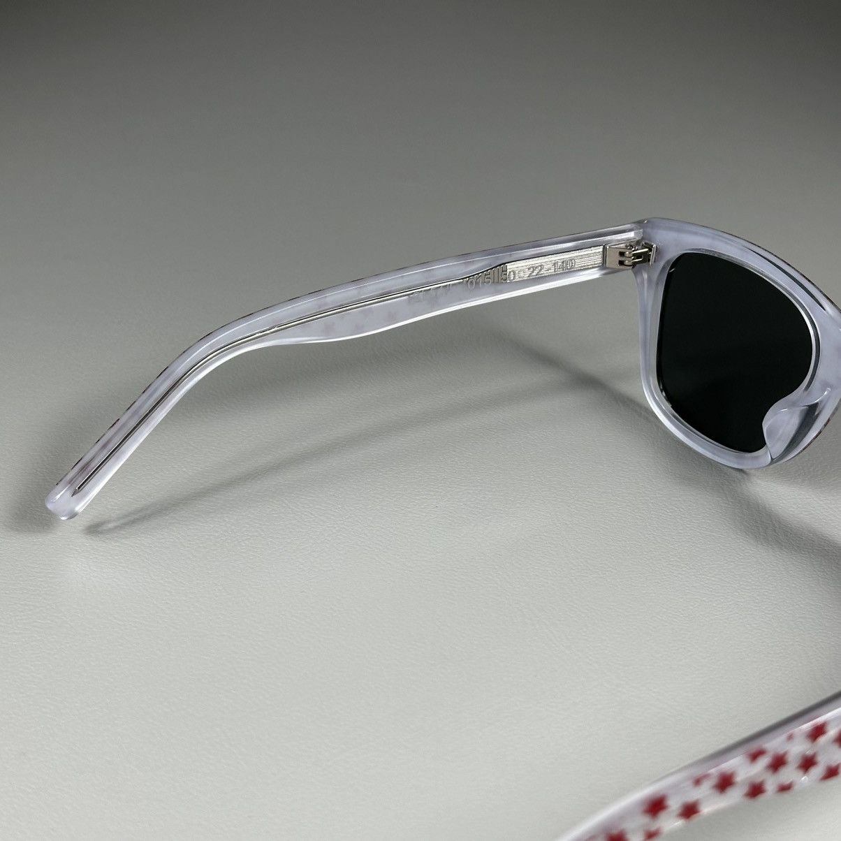 Saint Laurent Paris Saint Laurent SL51/F 015 Silver Red Glitter Stars Sunglasses Size ONE SIZE - 5 Thumbnail