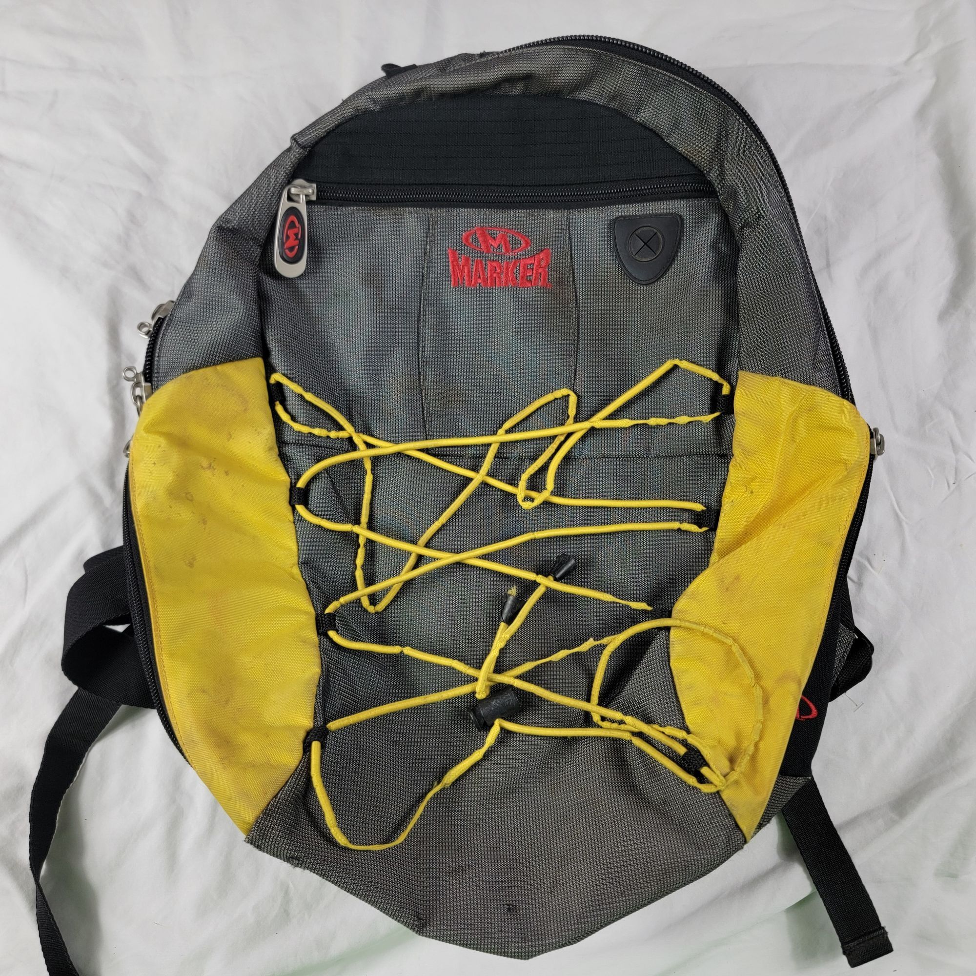 Other Marker Backpack Gray Yellow Hiking Camping Padded Straps Bac Size ONE SIZE - 1 Thumbnail