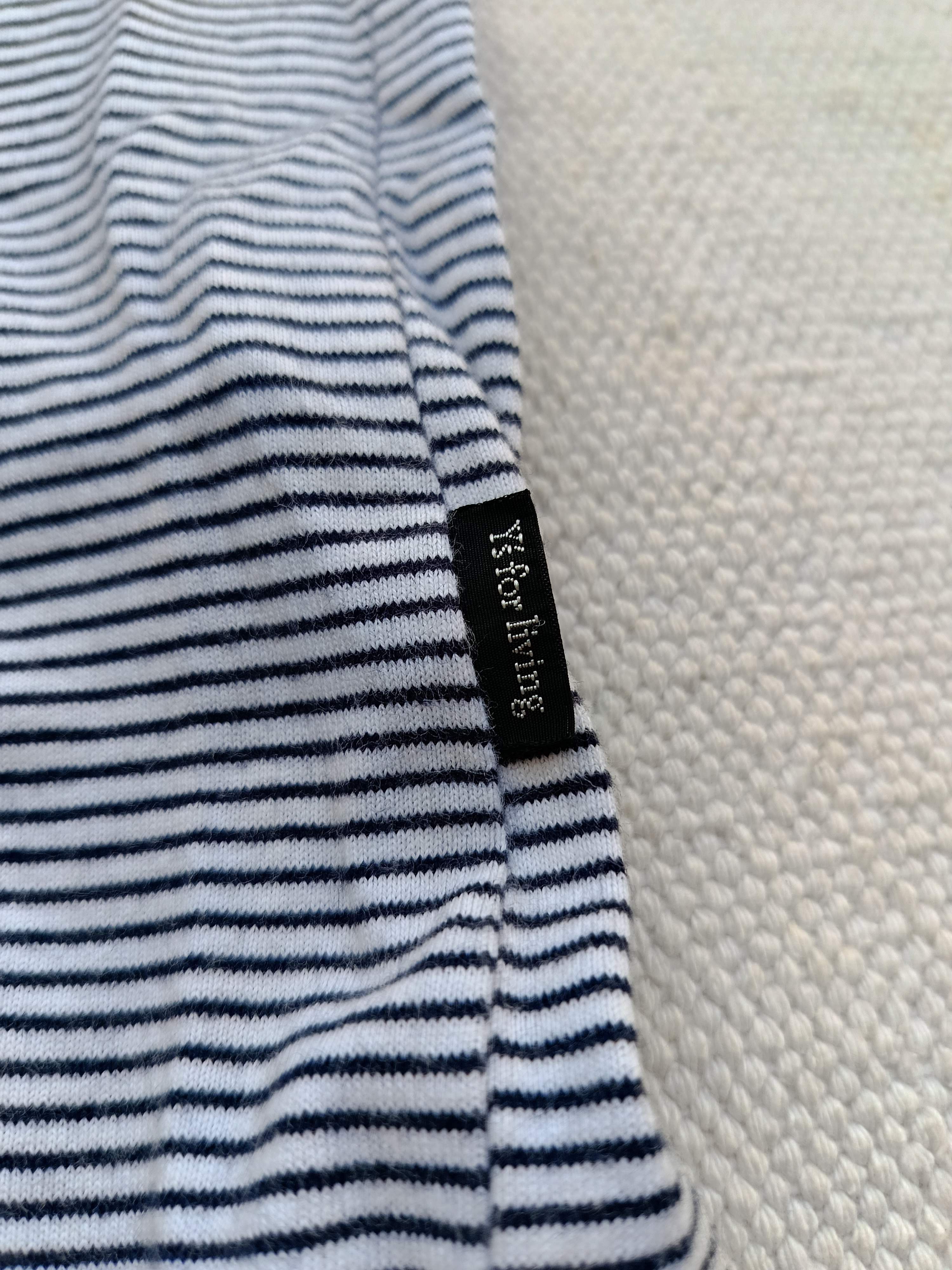 Yohji Yamamoto Yohji Yamamoto Y's Ys for living blue striped large tshirt Size US L / EU 52-54 / 3 - 10 Thumbnail