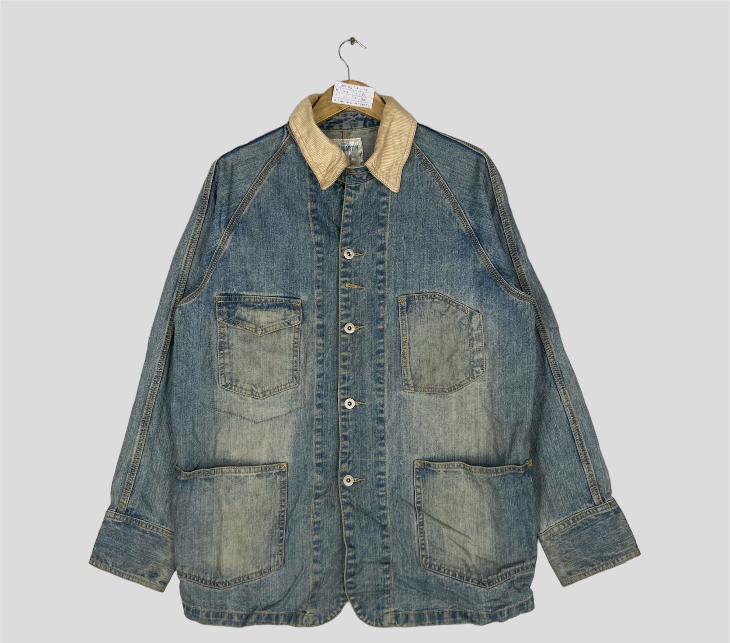 Vintage Vintage JOE MARTIN Denim Chore Jacket Four Pocket Size US L / EU 52-54 / 3 - 1 Thumbnail