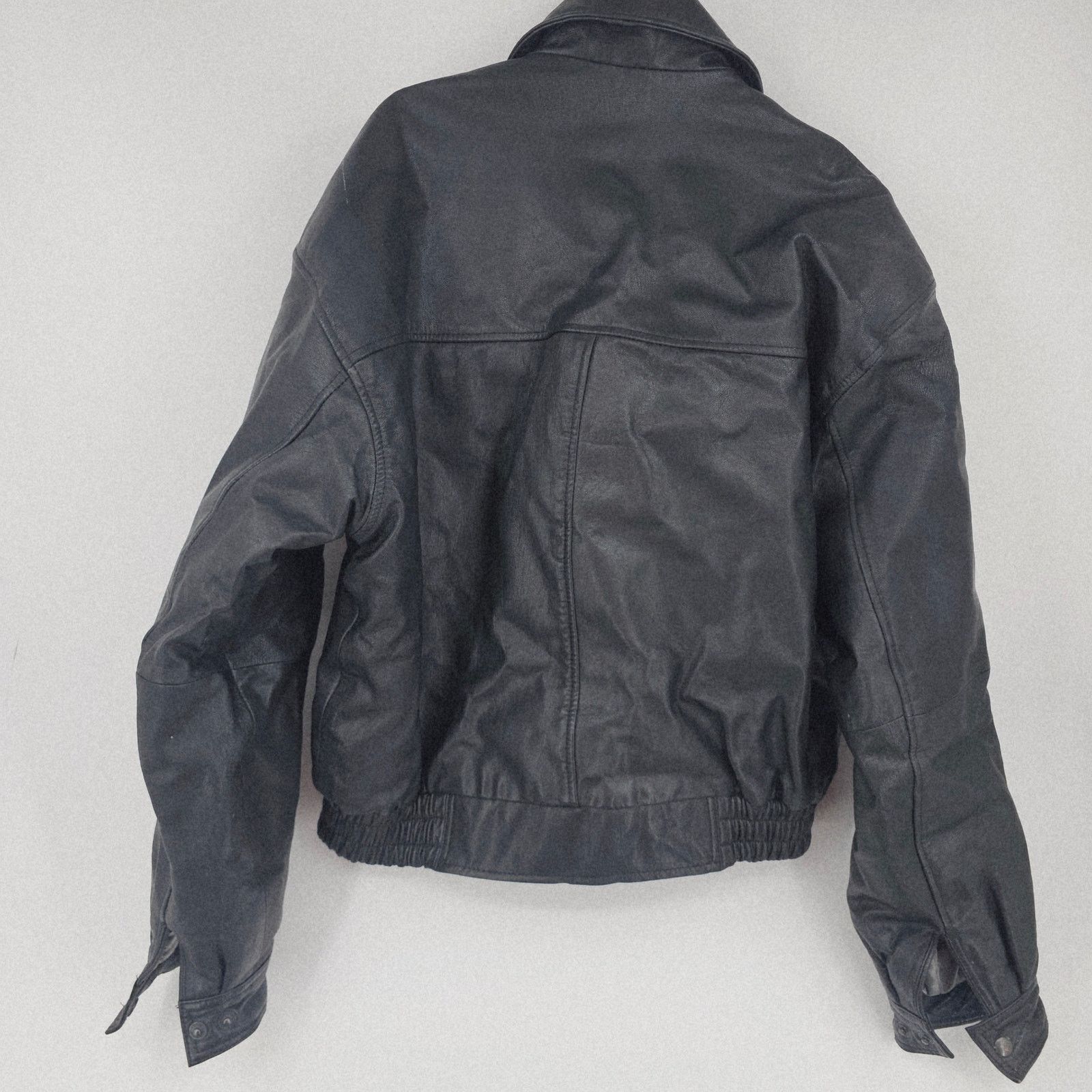 Vintage Milan Leather Black Bomber Biker Jacket Leathermaster XXL Size US XXL / EU 58 / 5 - 2 Thumbnail