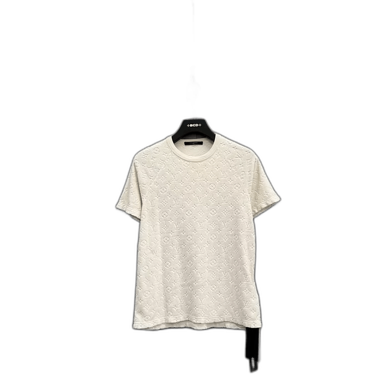 Louis Vuitton Cream Embossed Short Sleeve T-Shirt