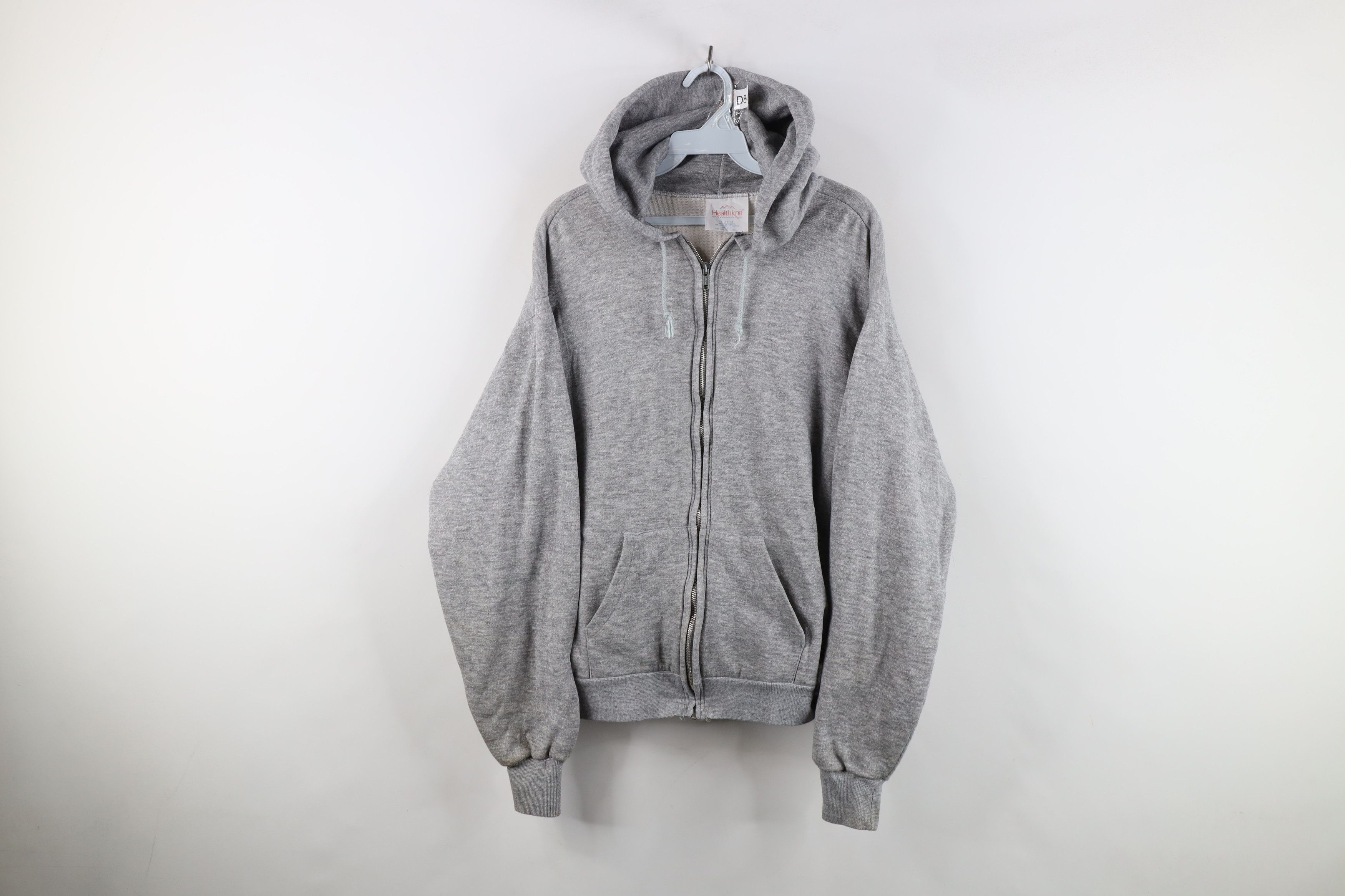Vintage Vintage 70s Streetwear Thermal Lined Zip Hoodie Gray USA Size US XL / EU 56 / 4 - 1 Thumbnail