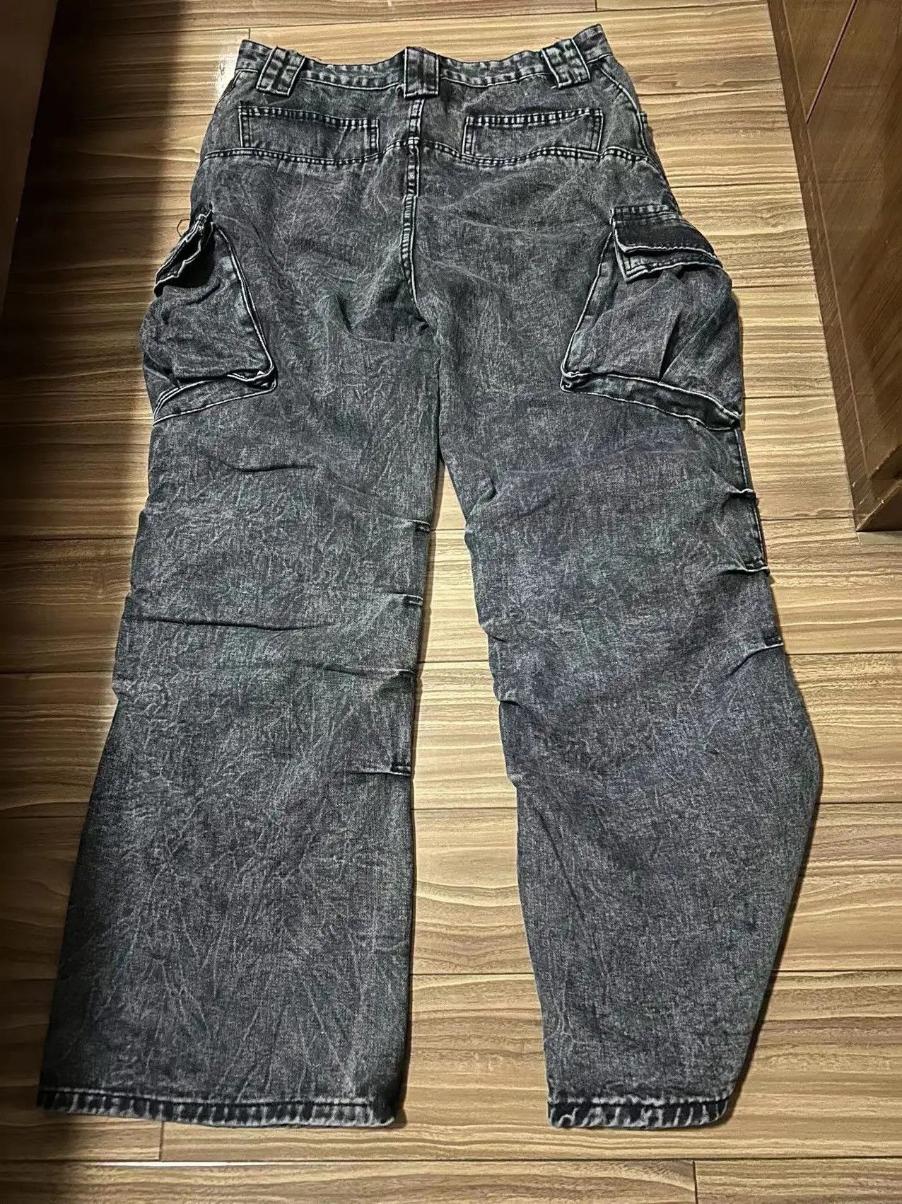 Japanese Brand × Vintage Streetwear Washed Pocket Cargo Jeans Pants Size US 30 / EU 46 - 6 Thumbnail