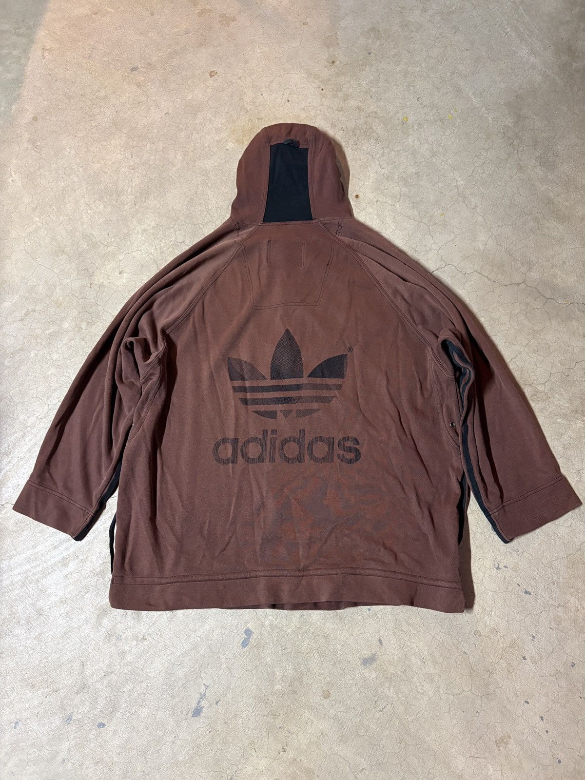 Adidas VTG 80’s Adidas Originals Oversized Kanye Style Hoodie Brown Size US L / EU 52-54 / 3 - 6 Thumbnail