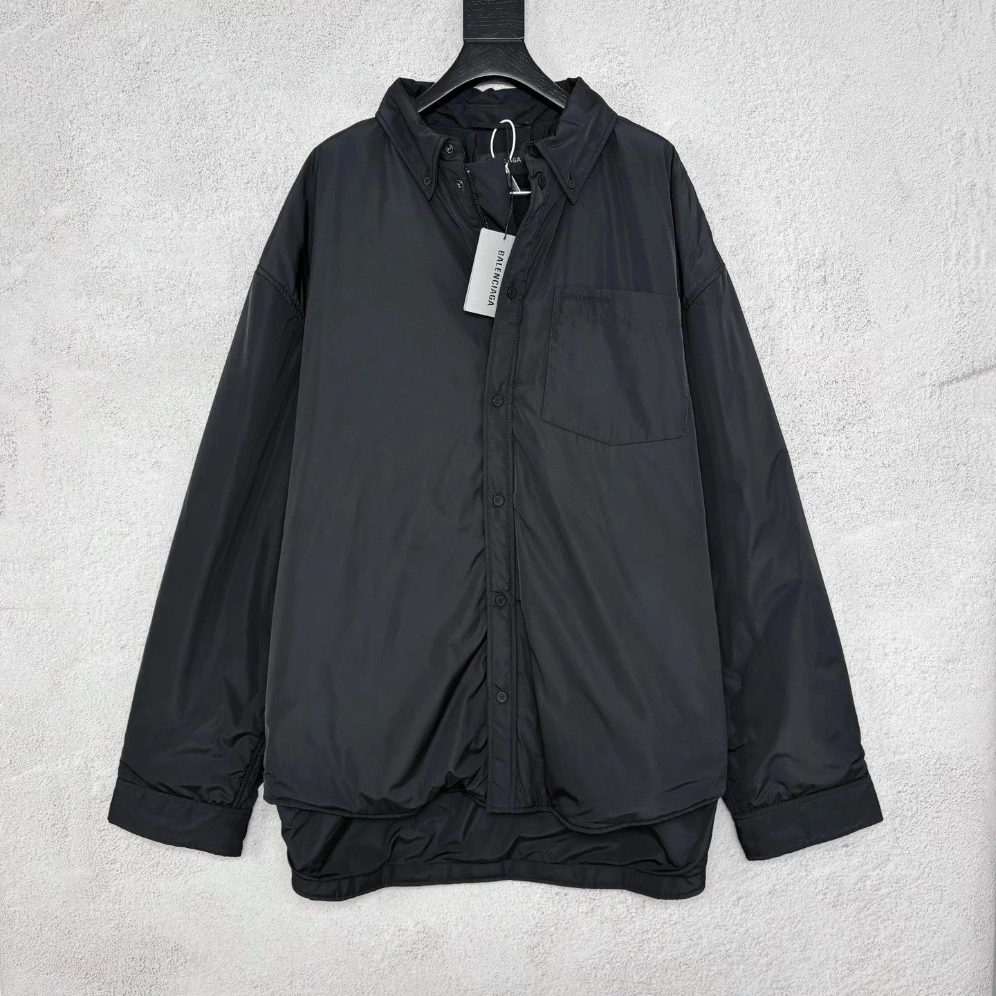 Balenciaga BLCG Black Logo Embroidery Cotton Jacket US4 Size US XL / EU 56 / 4 - 1 Thumbnail