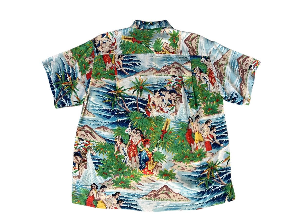 Sun Surf VTG Sun Surf Hula Girls Fisherman Crepe Rayon Hawaiian Shirt Size US M / EU 48-50 / 2 - 18 Thumbnail