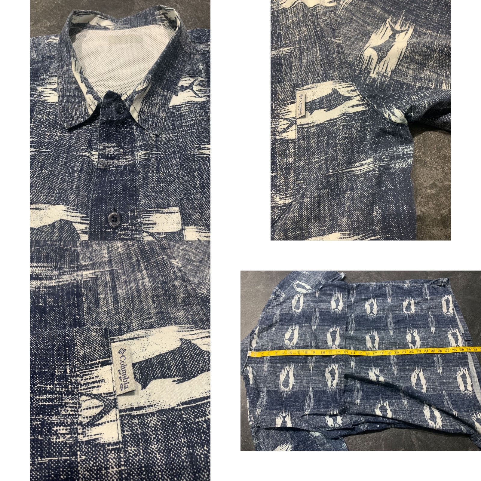 Vintage Columbia PFG Fishing Shirt Mens Medium Blue Fish Print Short Sleeve Size US M / EU 48-50 / 2 - 4 Thumbnail