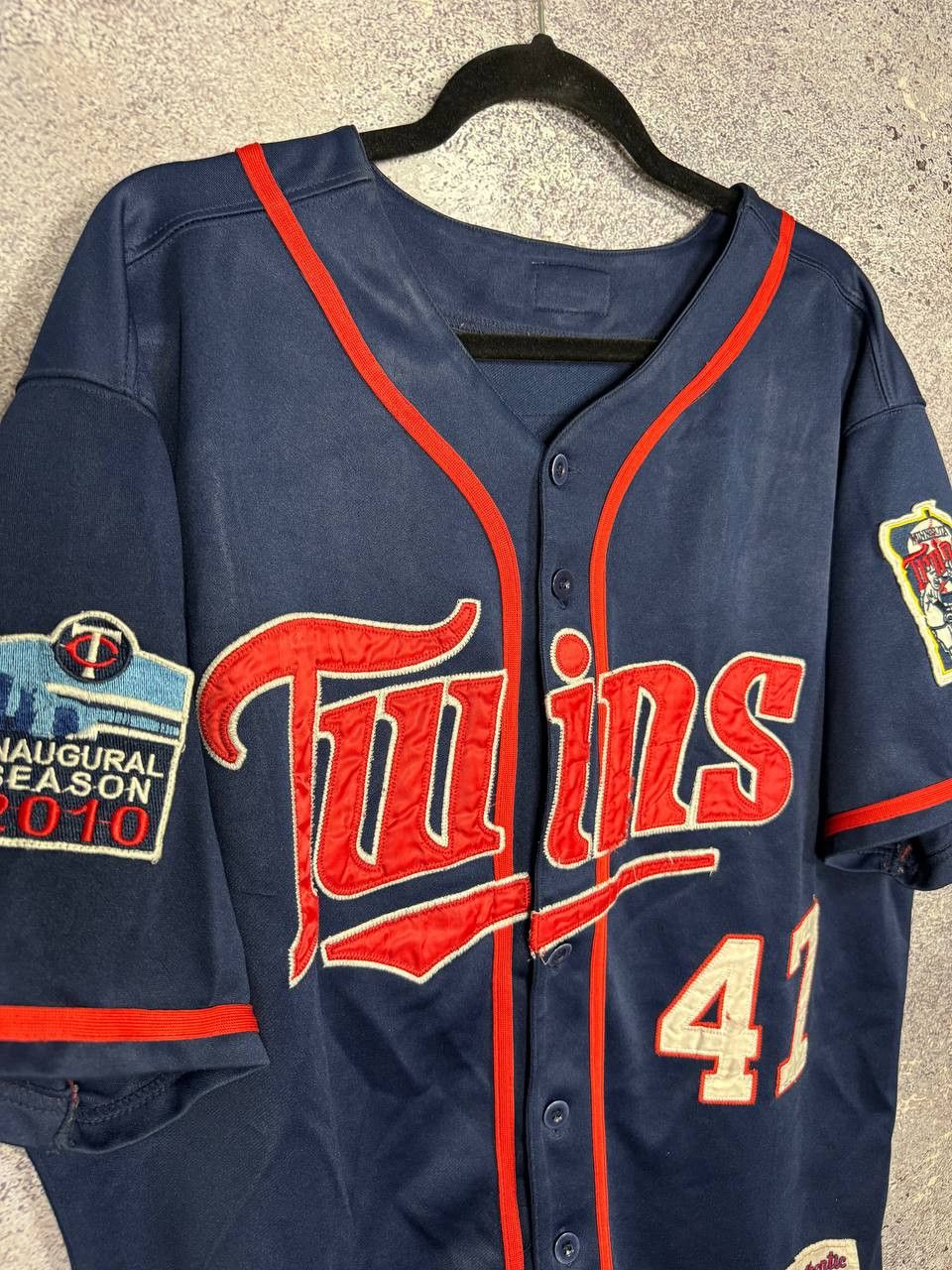 Majestic MLB Minnesota Twins 2010 LiRIANO #47 MAJESTIC Jersey Size US L / EU 52-54 / 3 - 6 Thumbnail