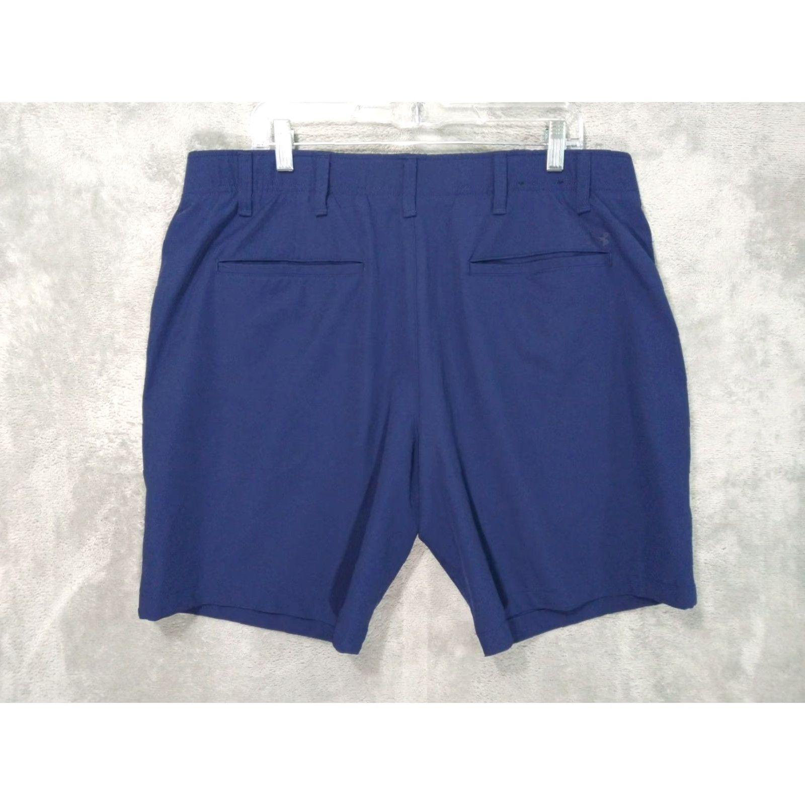 Under Armour Under Armour Shorts Mens 40 Navy Blue Showdown Performance Golf Sports Chino Breathable Lightweight Pockets 9in Inseam Regular Rise High Vintage No Size US 40 / EU 56 - 2 Thumbnail