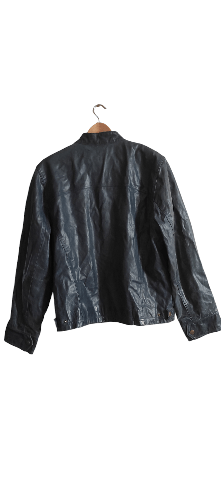 Other 4You Mens Leather Biker Classic Bomber Blue Jacket Size L Size US L / EU 52-54 / 3 - 2 Thumbnail
