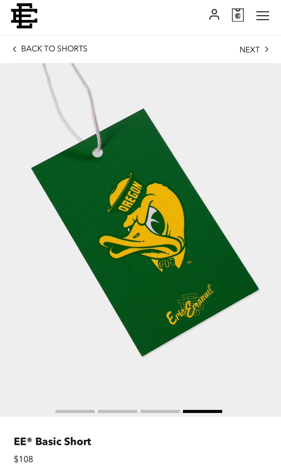 Eric Emanuel × NCAA Eric Emanuel University Of Oregon Basic Shorts Large Size US 34 / EU 50 - 10 Thumbnail