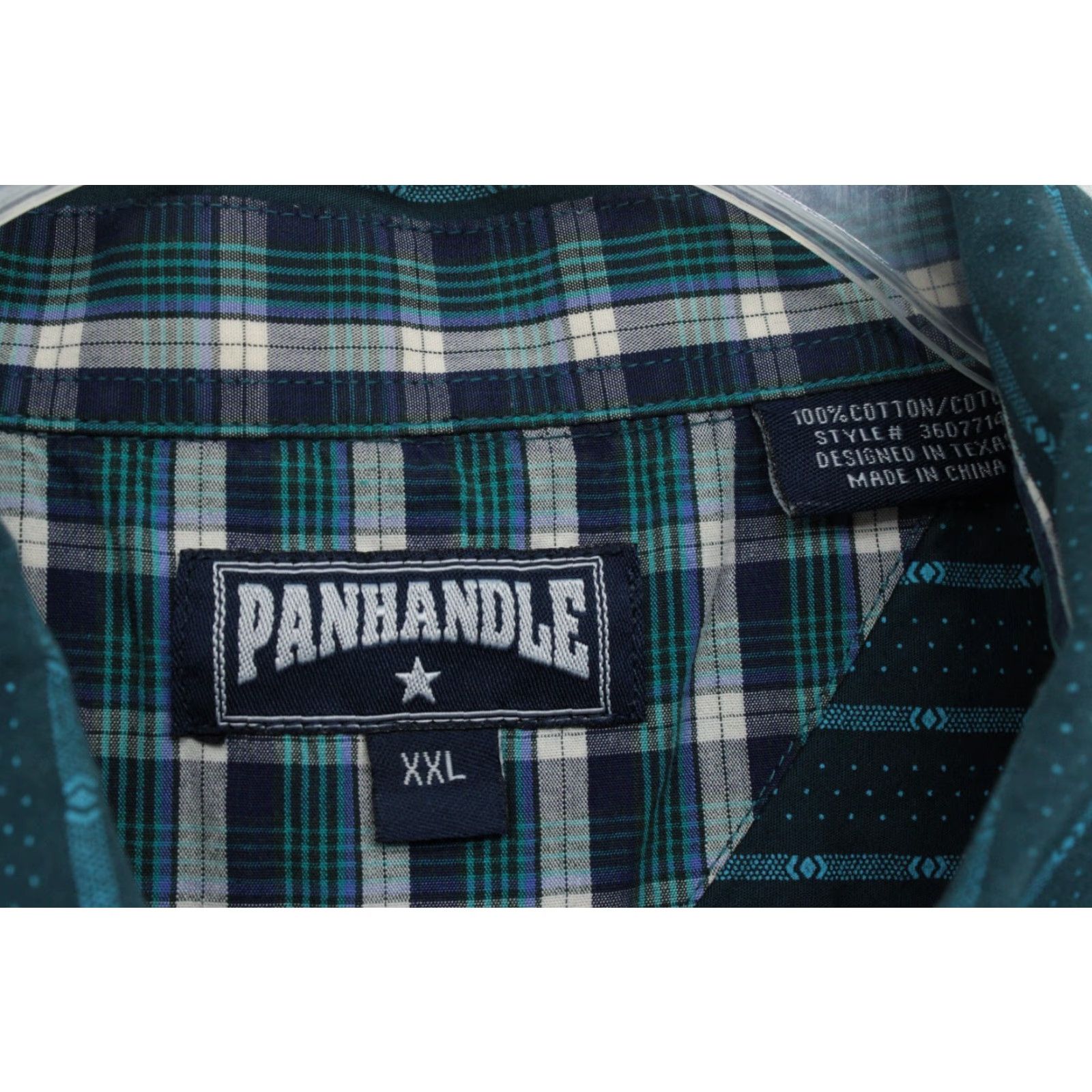 Vintage Panhandle Shirt Men's 2XL Blue Striped Polka Dots Western Cowboy Modern Shirt Mens 2XL Blue Striped Polka Dots Western Cowboy Modern Size US XXL / EU 58 / 5 - 3 Thumbnail