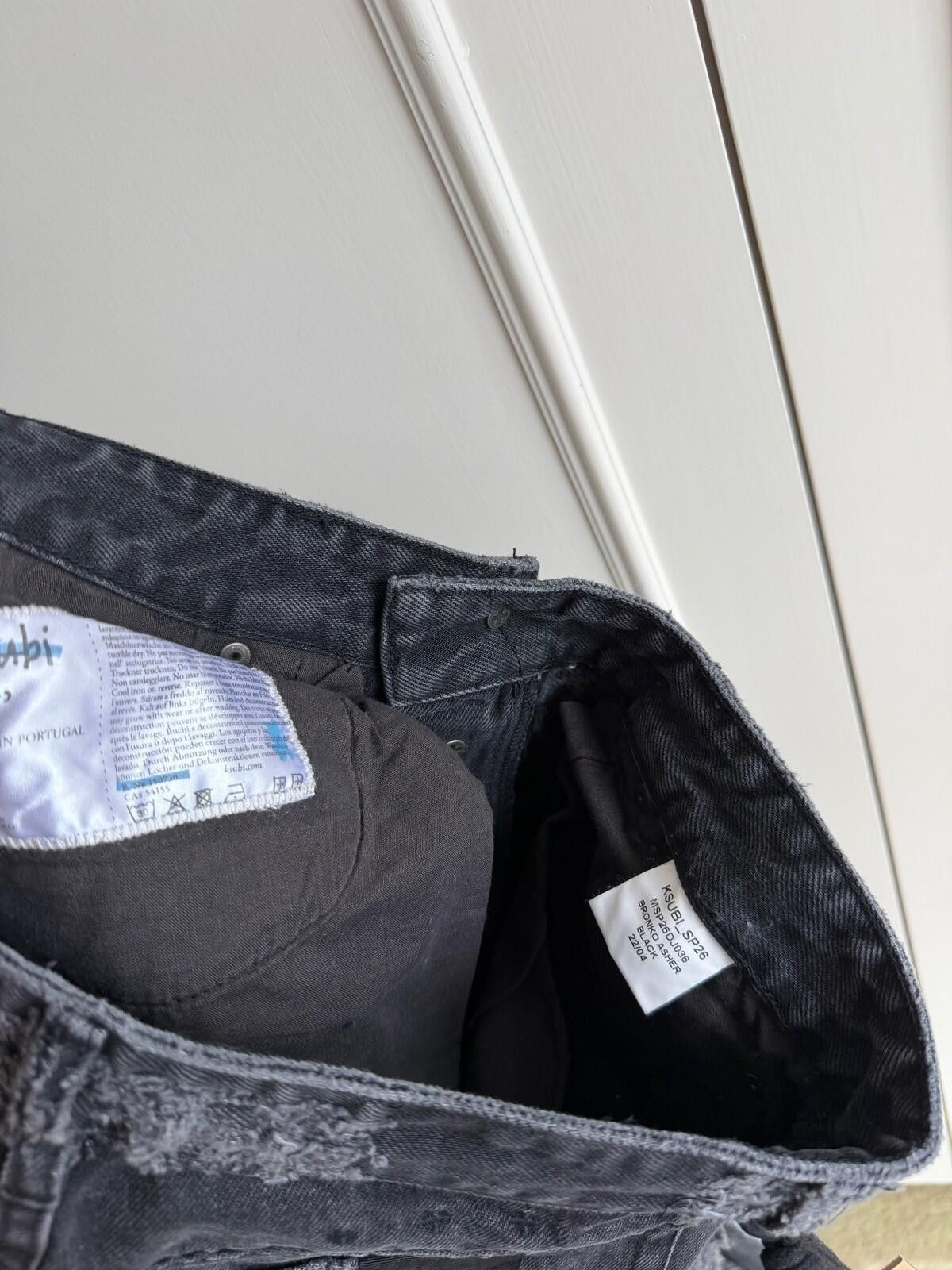 Ksubi new Ksubi mens jeans bronko asher black trashed 32 denim Size US 32 / EU 48 - 8 Thumbnail