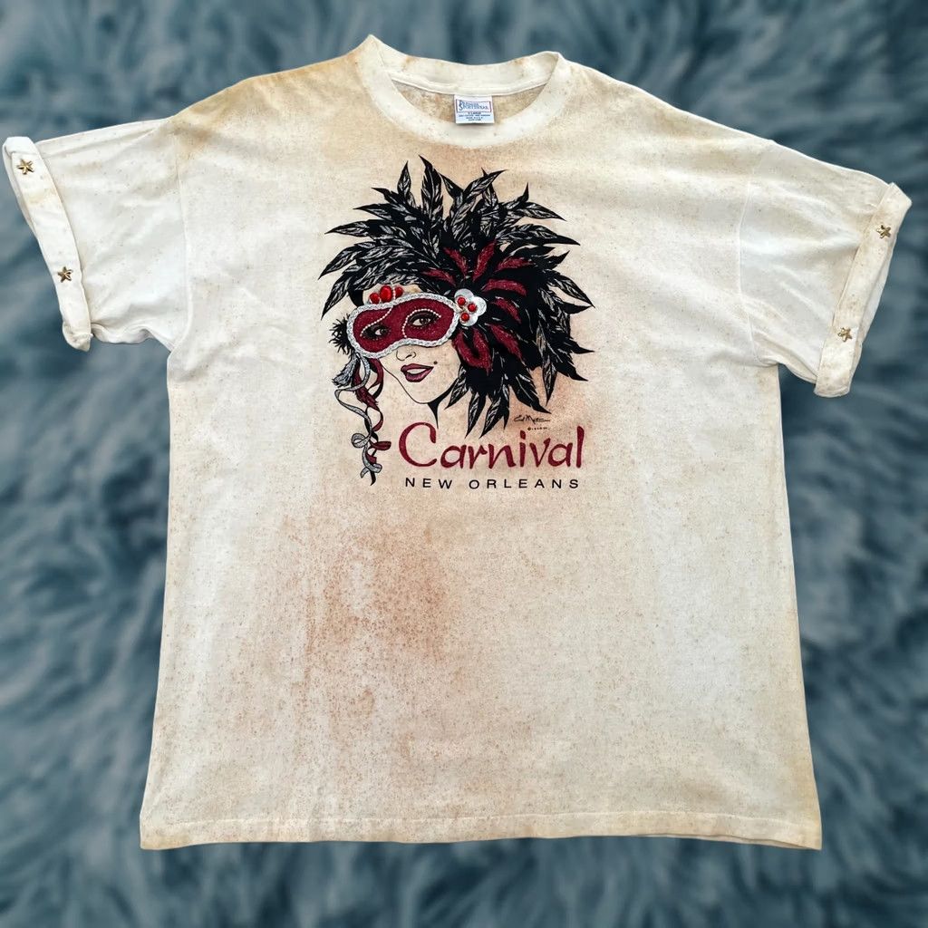 Vintage VINTAGE Mardi Gras Shirt XL Womens New Orleans Carnival Art Glitter Ladies 80s Size XL / US 12-14 / IT 48-50 - 1 Thumbnail