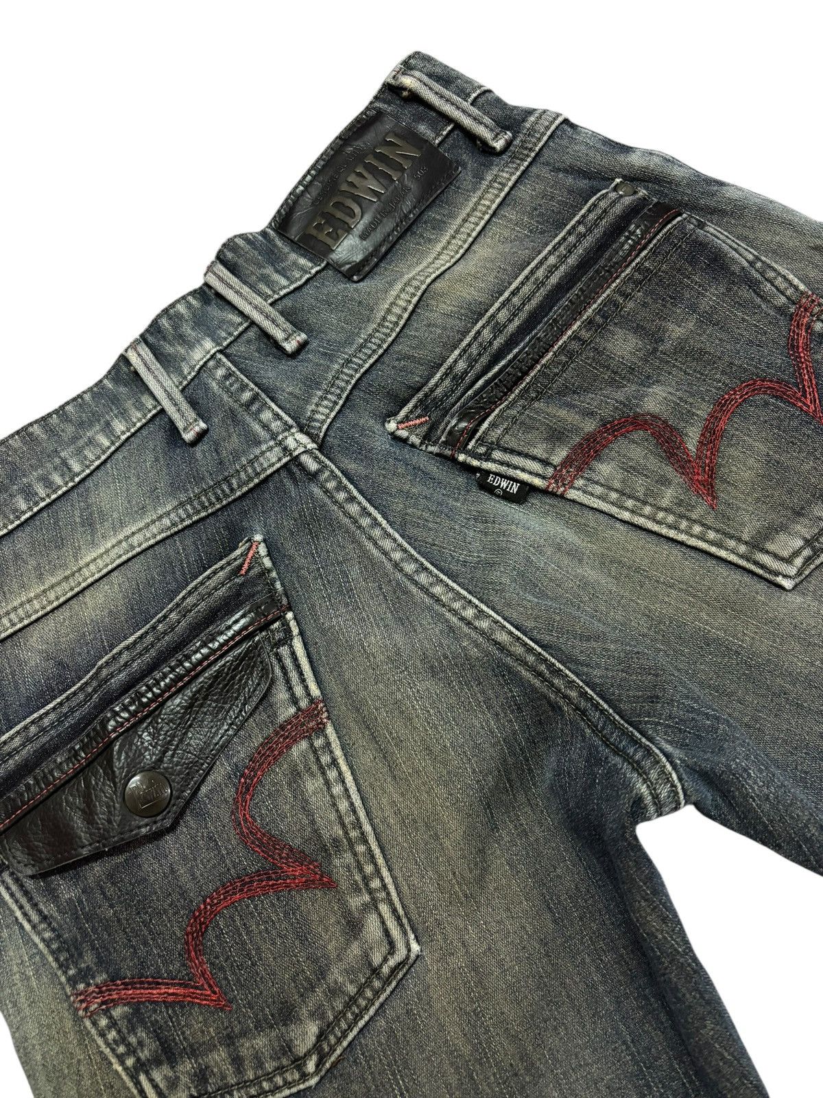 Edwin Vtg Edwin Japan 503 Distressed Jeans Size US 28 / EU 44 - 6 Thumbnail