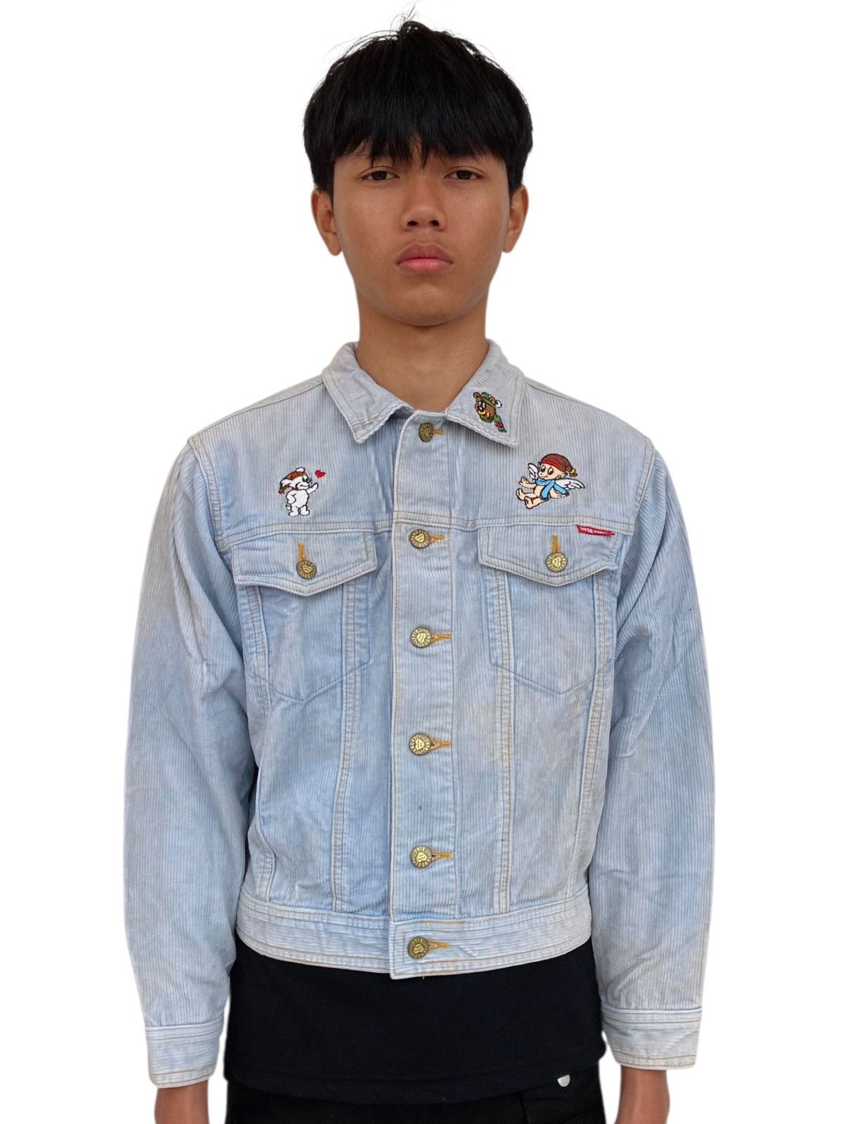 Hysteric Glamour 1980s Angel Blue - Corduroy Mascots Jacket Size M / US 6-8 / IT 42-44 - 1 Thumbnail