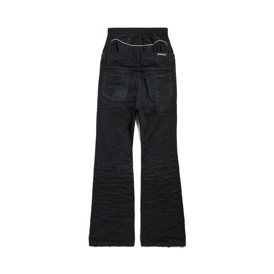 Balenciaga o1srvl11e0426 Layered Jeans in Black Size US 32 / EU 48 - 2 Thumbnail