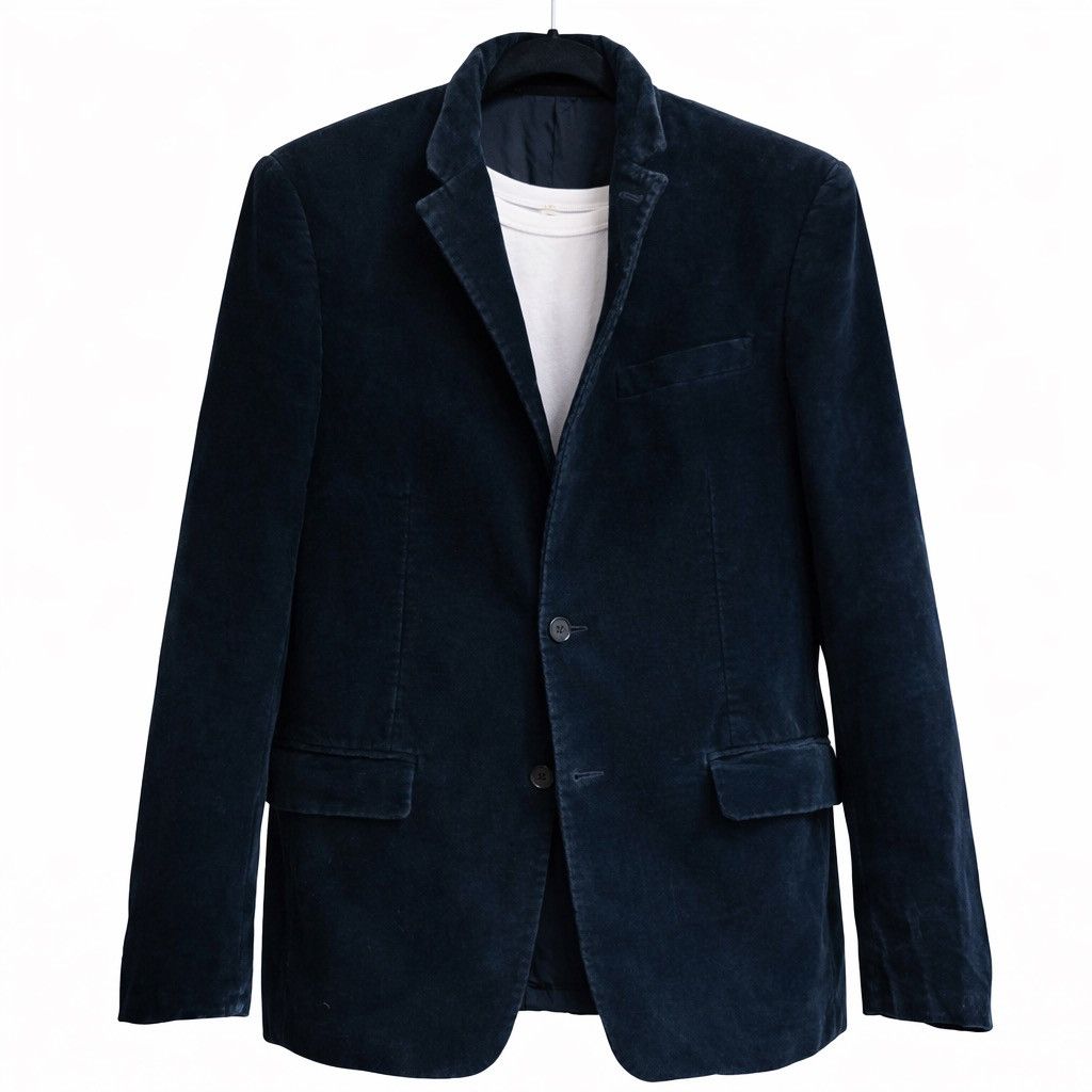Prada Prada Milano Velvet Blazer Deep Navy 48R Tailored Jacket Size 48R - 1 Thumbnail