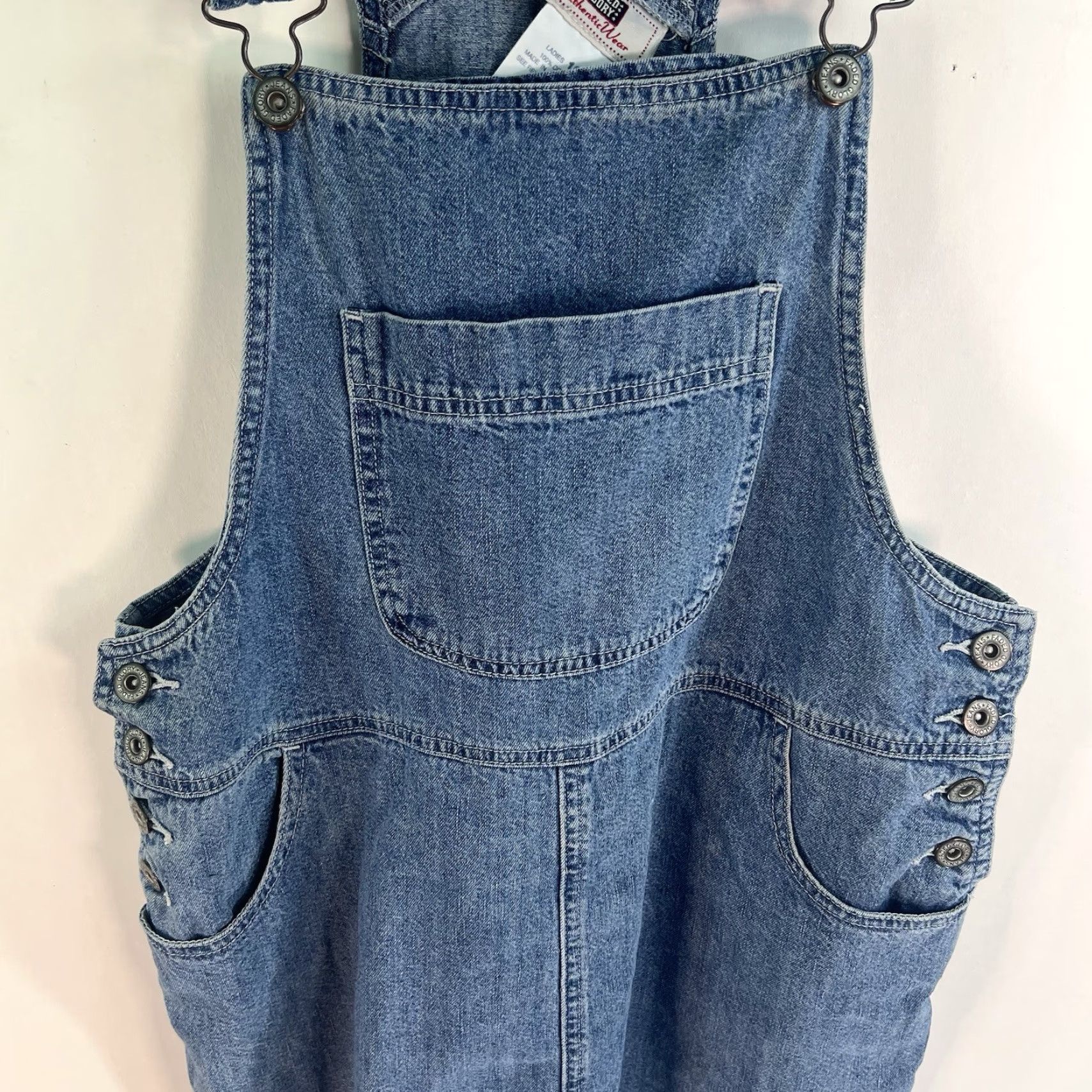Faded Glory VINTAGE Faded Glory Denim Bib Jumper Skirt Size 10 Blue Solid 80s 90s Womens Size L / US 10 / IT 46 - 3 Thumbnail