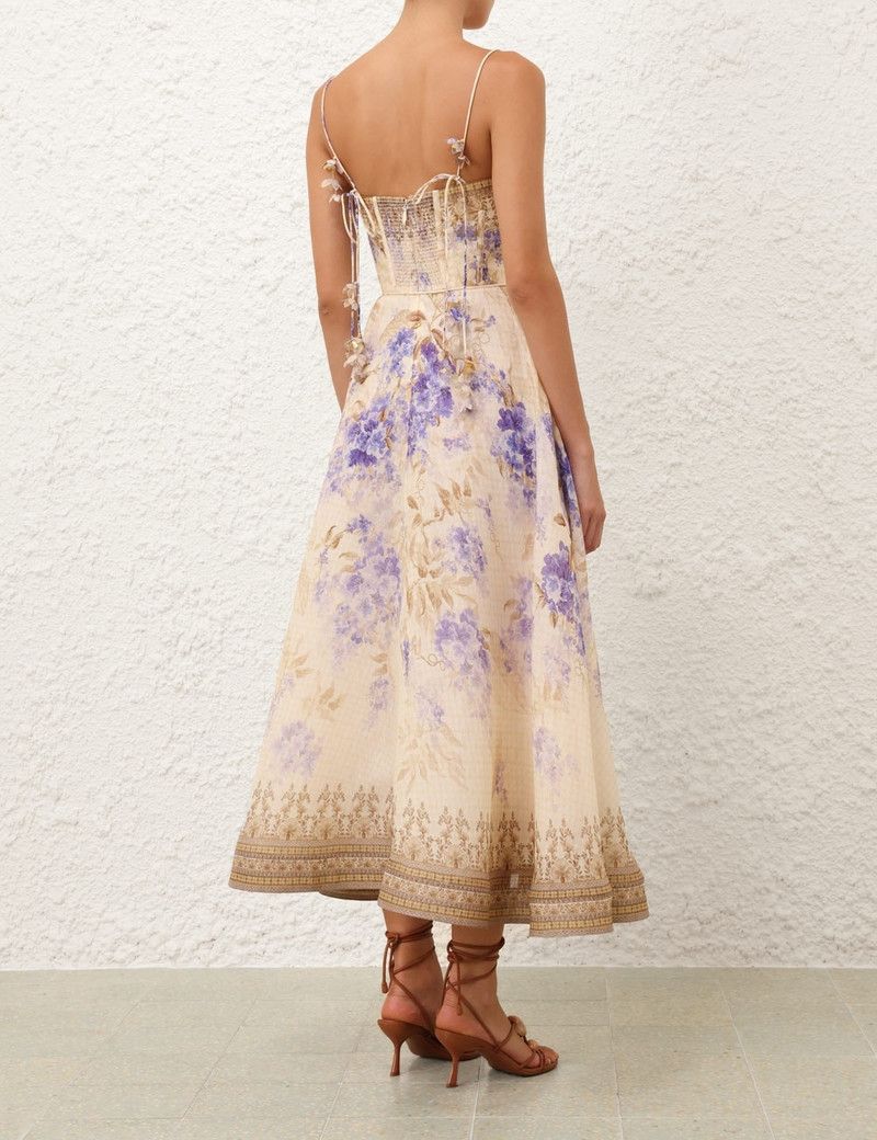 Zimmermann oc11z0226 Dawning Picnic Dress In Multicolor Size L / US 10 / IT 46 - 4 Thumbnail