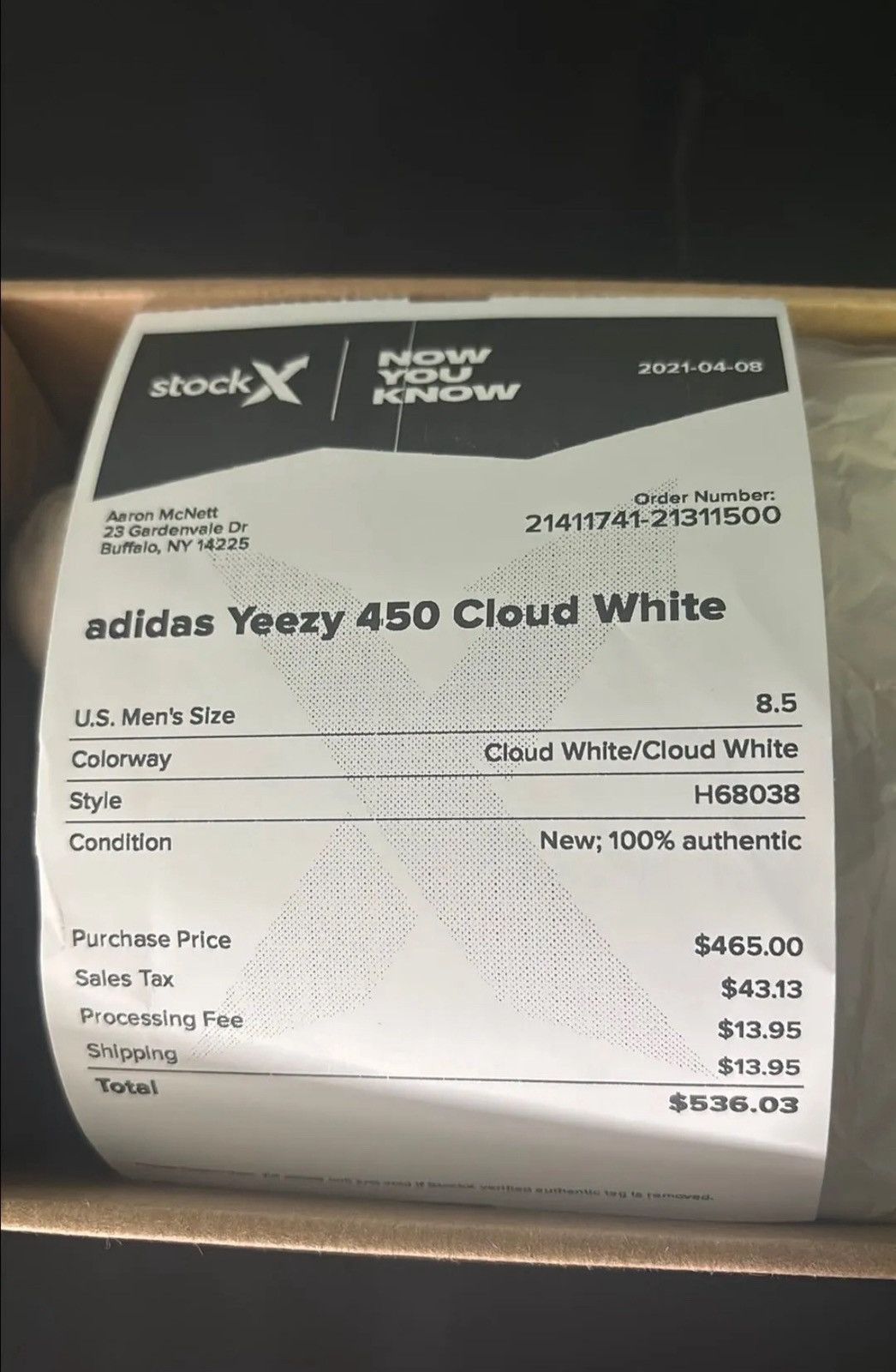 Yeezy 🔥 Yeezy 450 “Cloud White” | Size 8.5 | OG Box Size US 8.5 / EU 41-42 - 2 Thumbnail