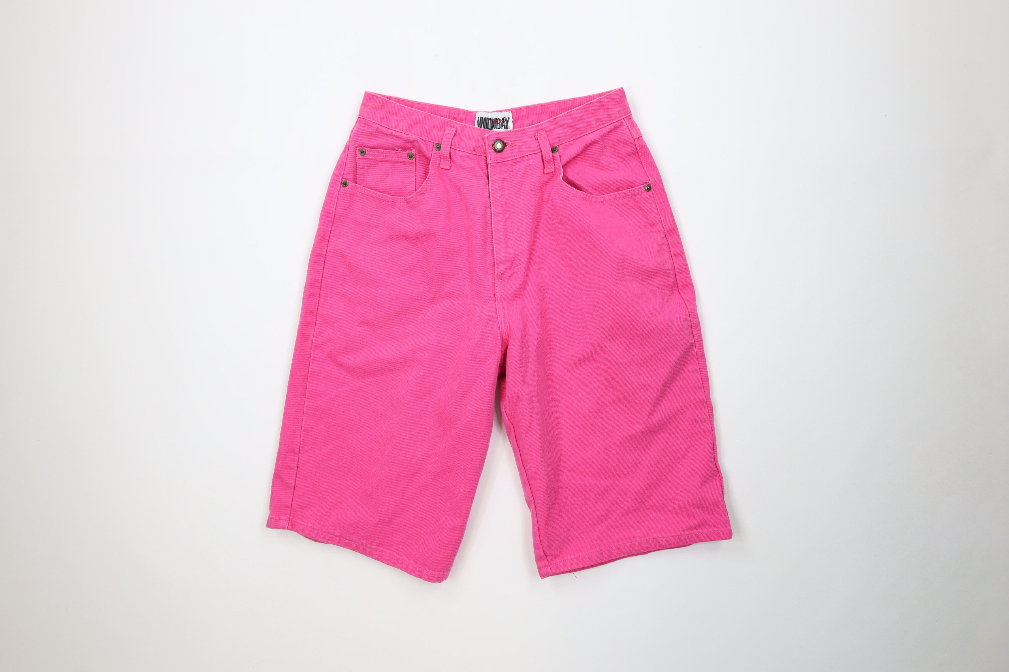 Vintage Vintage 90s Unionbay Surfing Fit Denim Jean Shorts Pink Size 34" / US 12 / IT 48 - 1 Thumbnail
