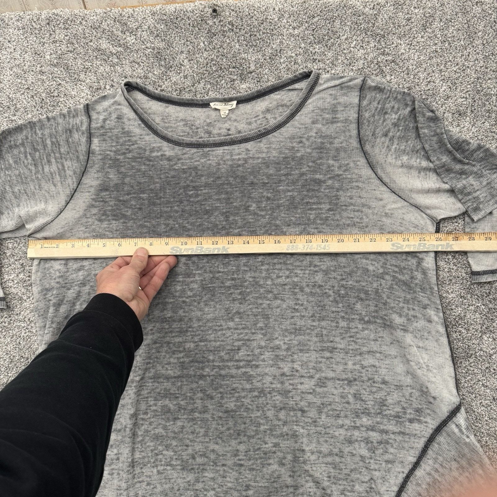 Other Jane & Delancey Top Women 1X Plus Waffle Knit Asymmetrical Size XL / US 12-14 / IT 48-50 - 3 Thumbnail