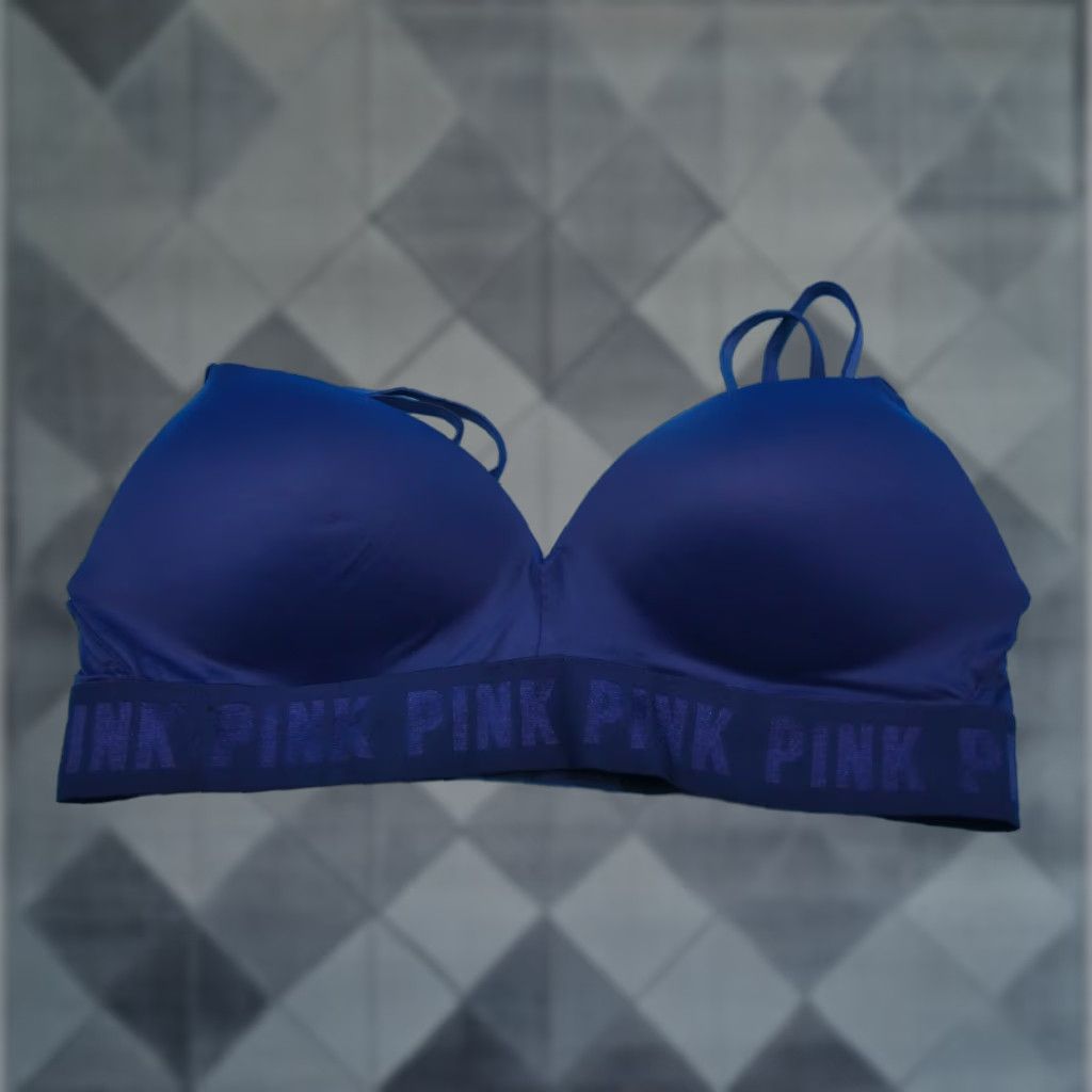 Victorias Secret Victoria's Secret Push Up Bra 34B Blue Wireless Lined Lingerie Womens