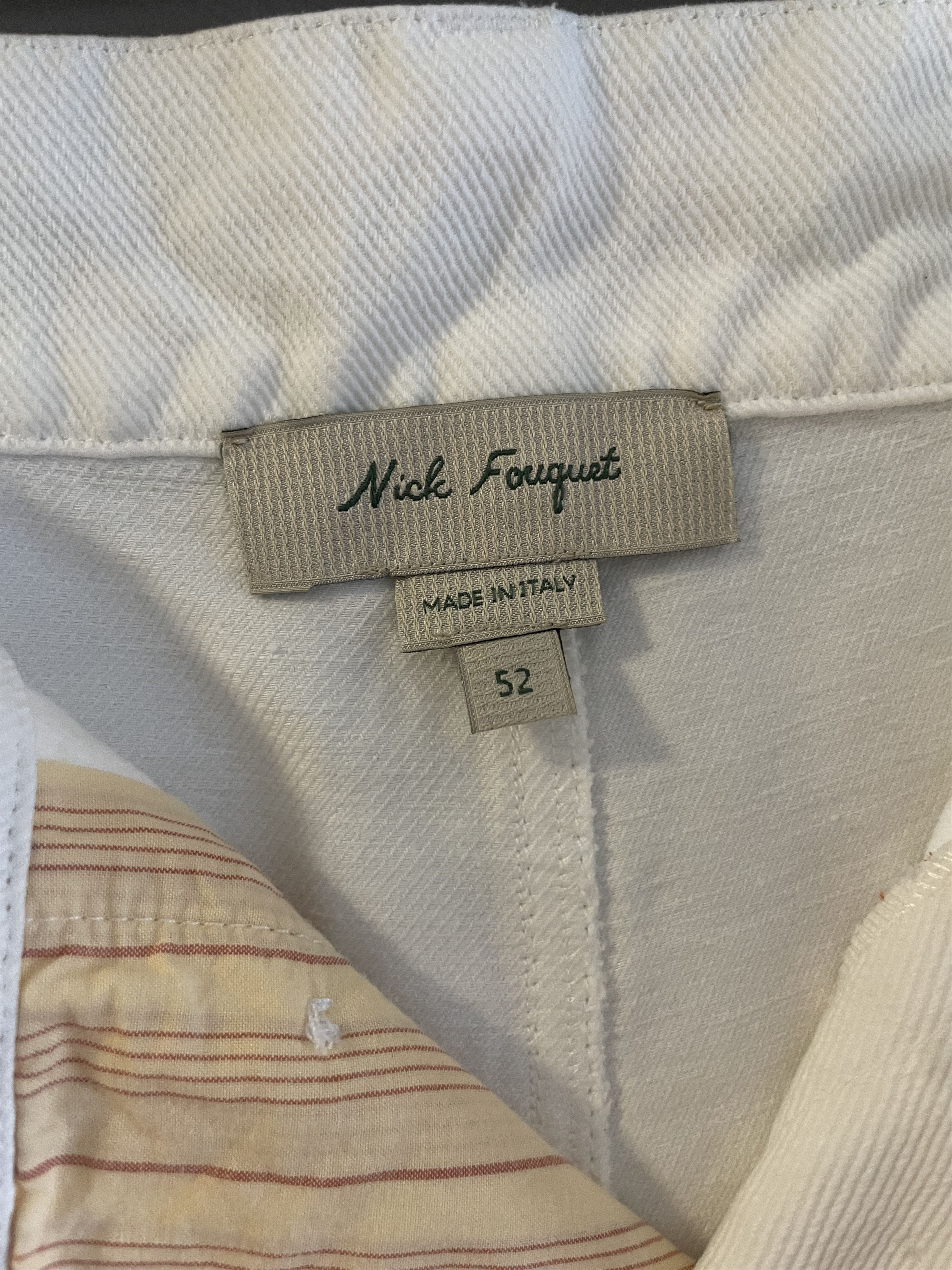 Nick Fouquet White Embroidered Straight-Leg Pants Size US 36 / EU 52 - 6 Thumbnail