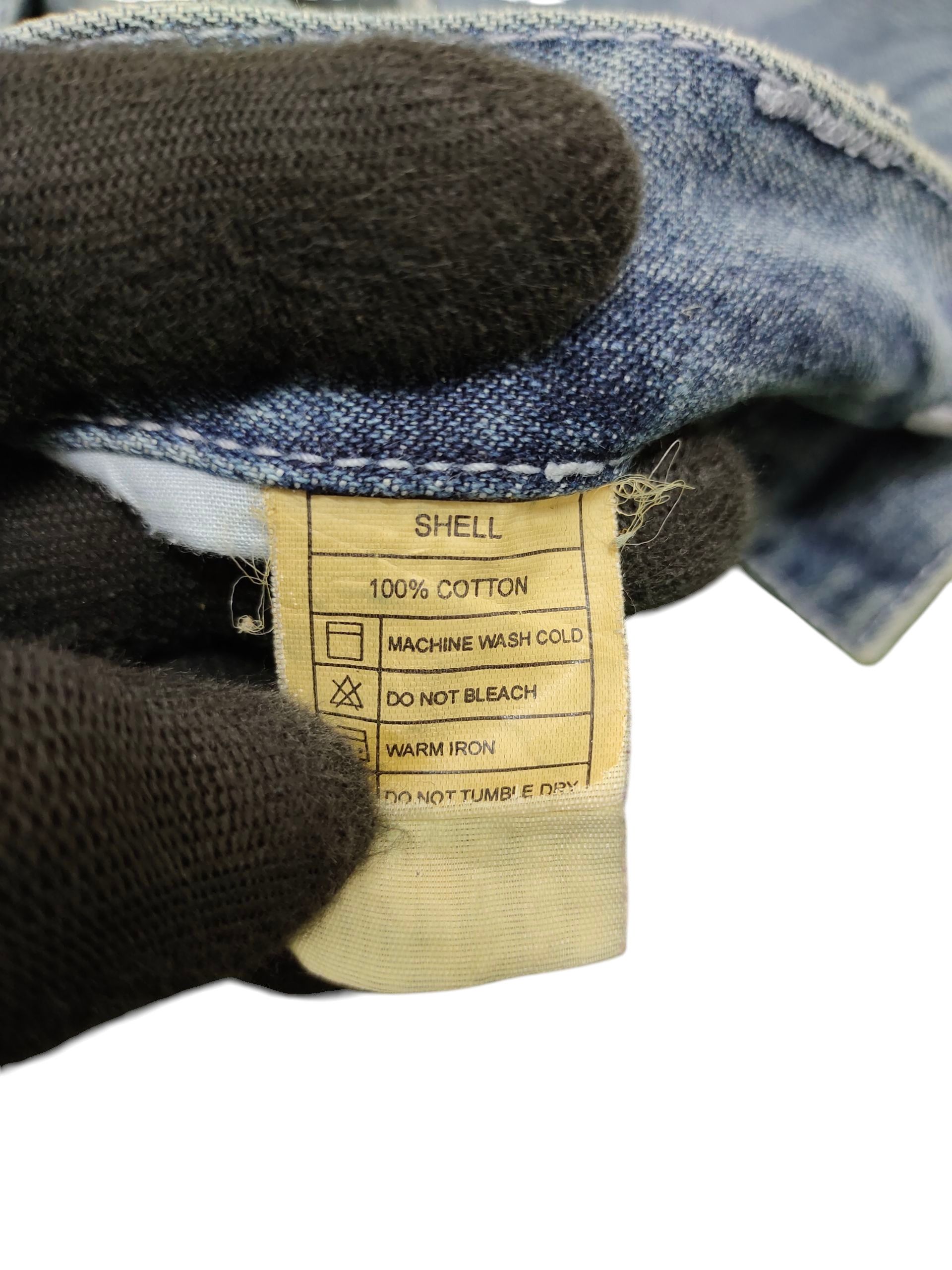 Undercover Japanese Brand Jungle Storm Clawmark Distress Faded Jeans Size US 33 - 11 Thumbnail