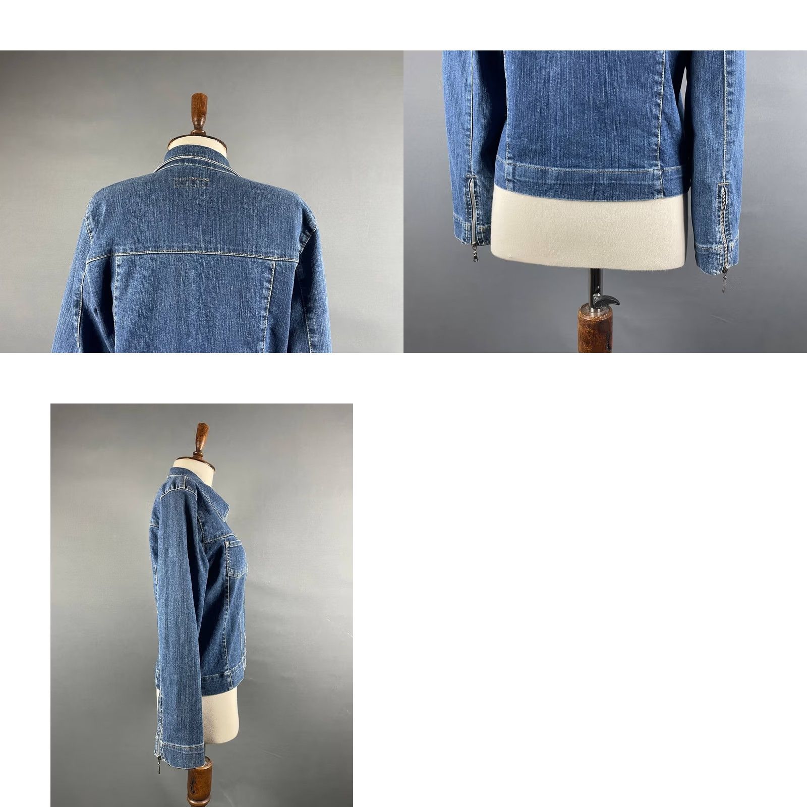 Miss Sixty Miss Sixty Women Denim Jacket XL Blue Long Sleeve Zip Front Casual Coat - Regular Fit, 2XL, Blue, Denim Jacket, Women, Jacket Size XXL / US 16-18 / IT 52-54 - 8 Thumbnail