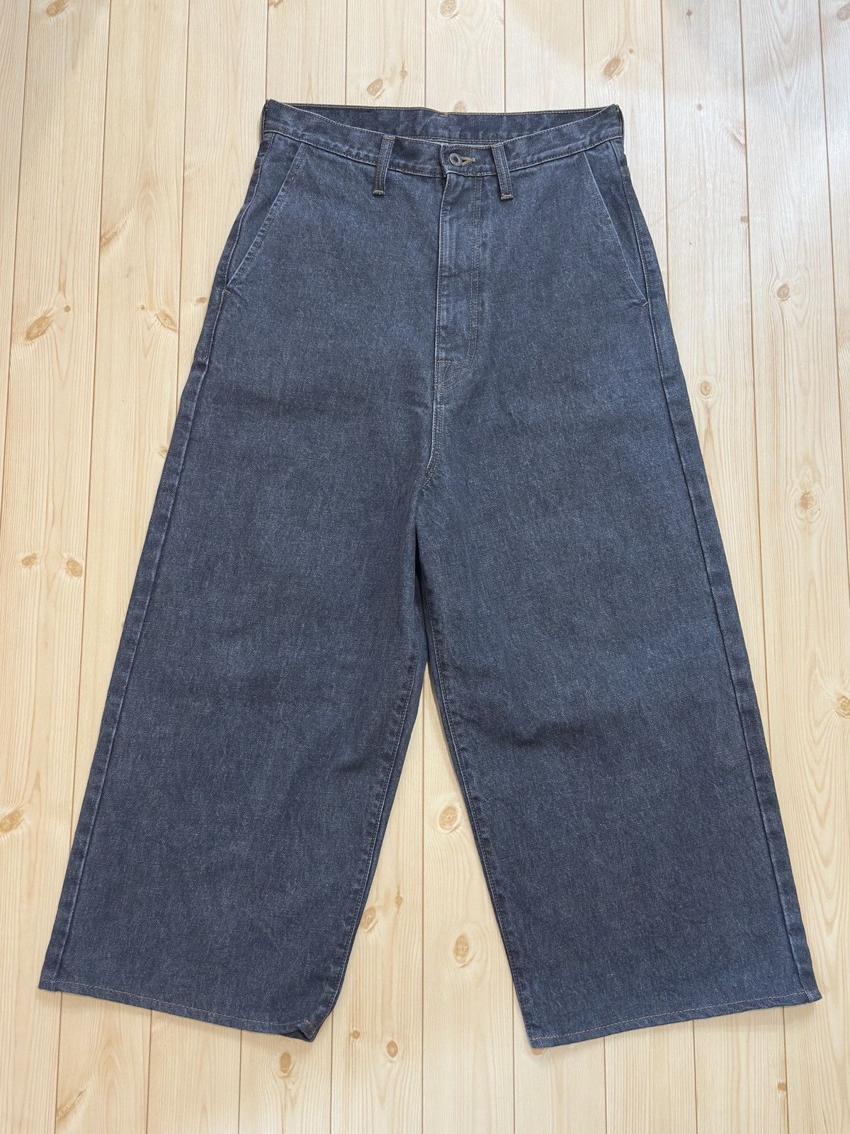 Kapital 14oz High Waist Black Denim Port Baggy