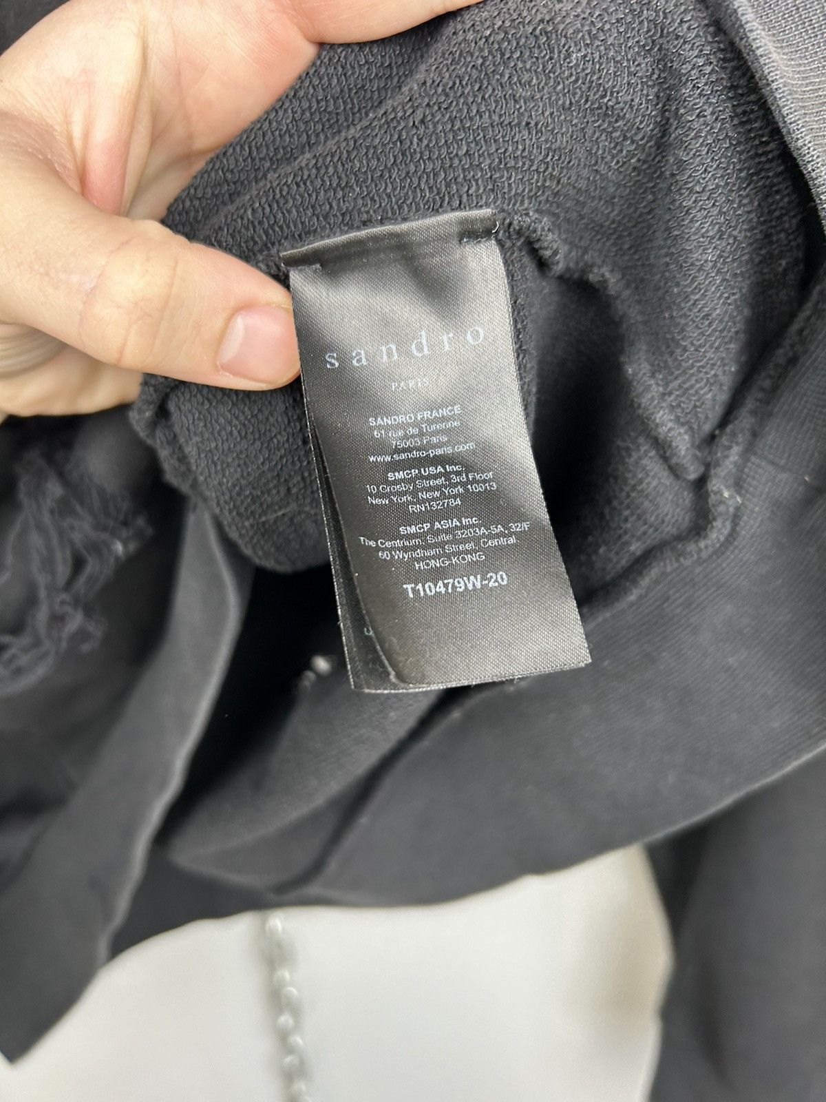 Designer × Sandro Modern Sandro Black Blank Thrashed Hoodie Size US M / EU 48-50 / 2 - 15 Thumbnail