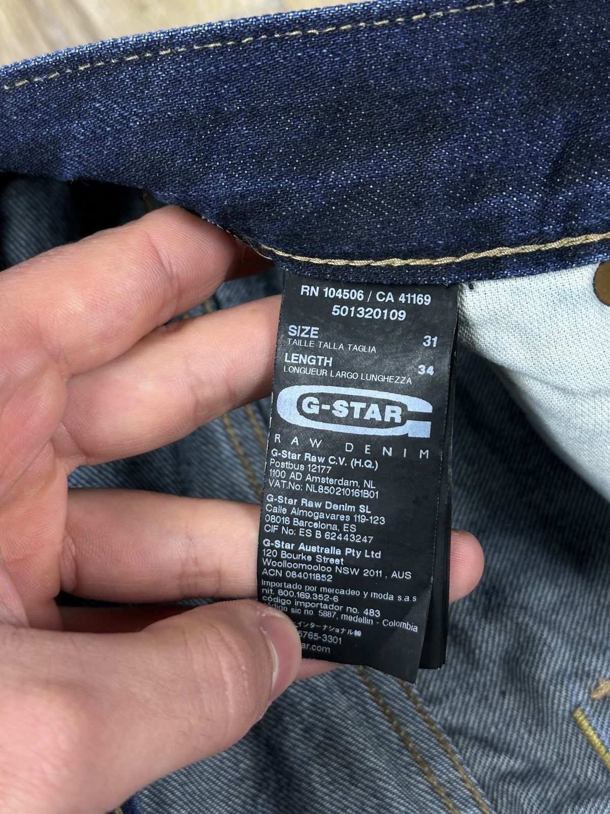 G-Star G-Star Raw 3301 Straight Denim Jeans Size US 31 - 7 Thumbnail