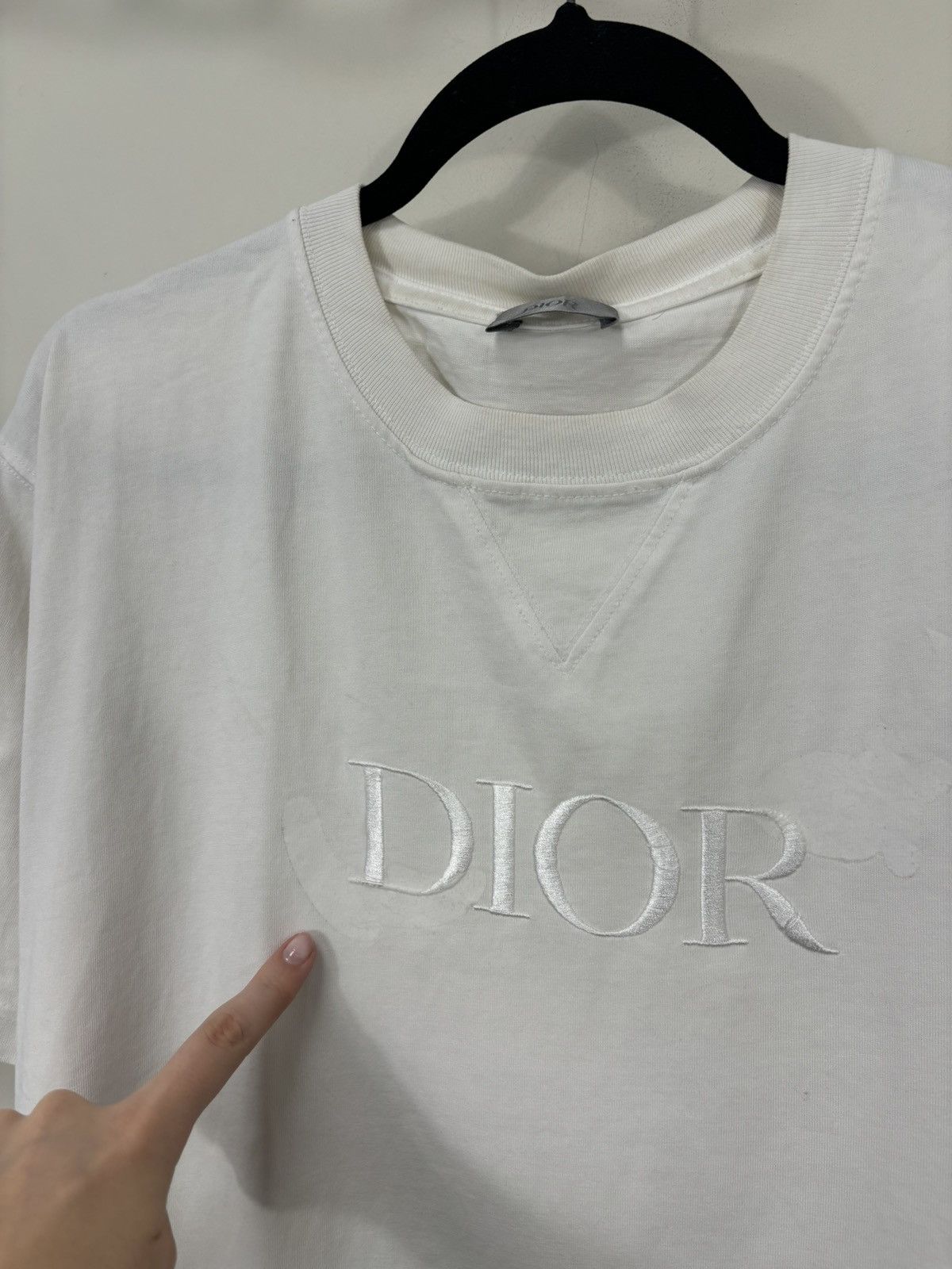 Dior Dior X Kenny Scharf Big Embroidered Logo Rare White Tee Size US L / EU 52-54 / 3 - 3 Thumbnail