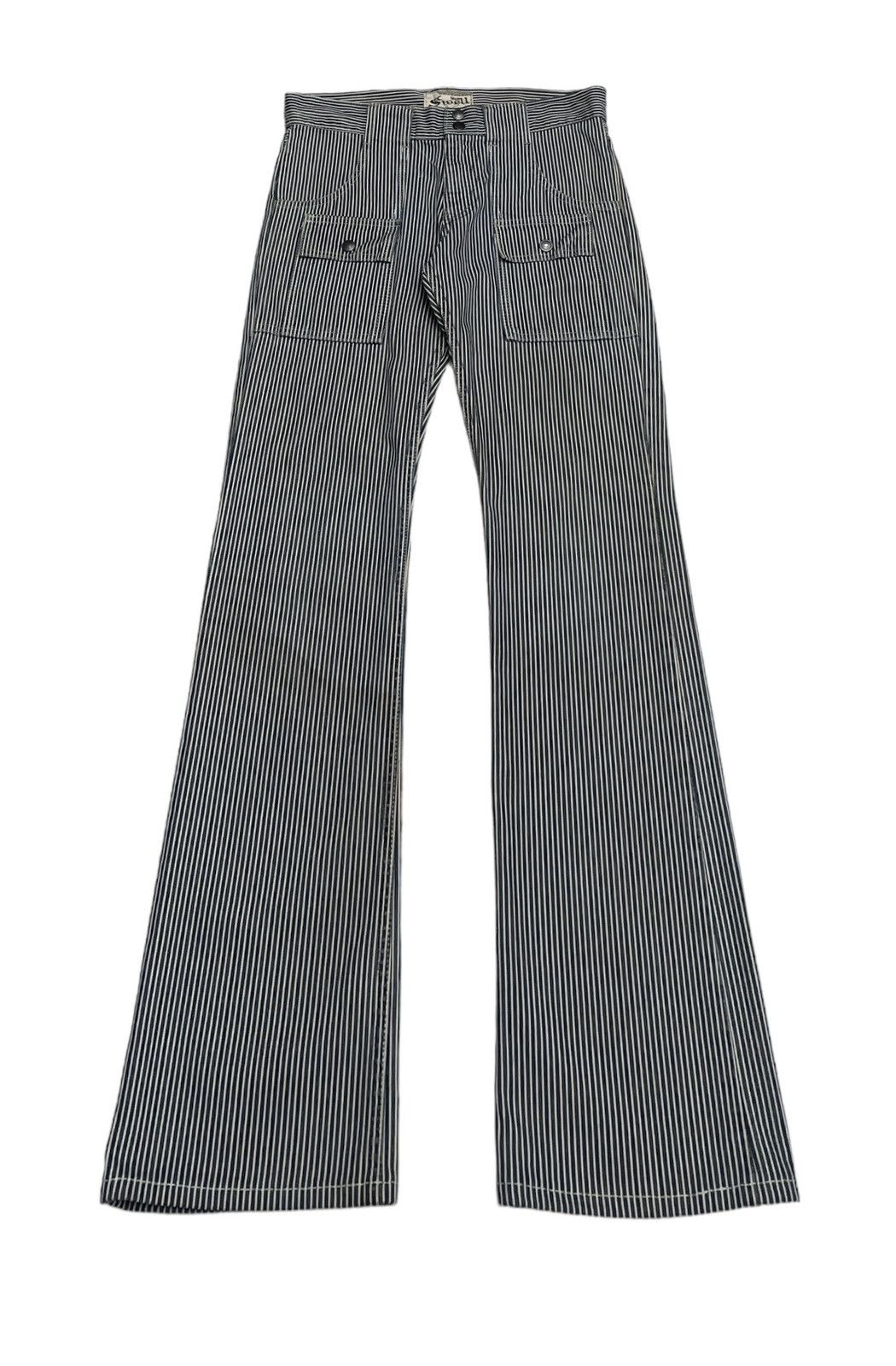If Six Was Nine × Japanese Brand Rare Design Vintage Brand Swell Flared Hickory Pants 2000s Size US 30 / EU 46 - 1 Thumbnail
