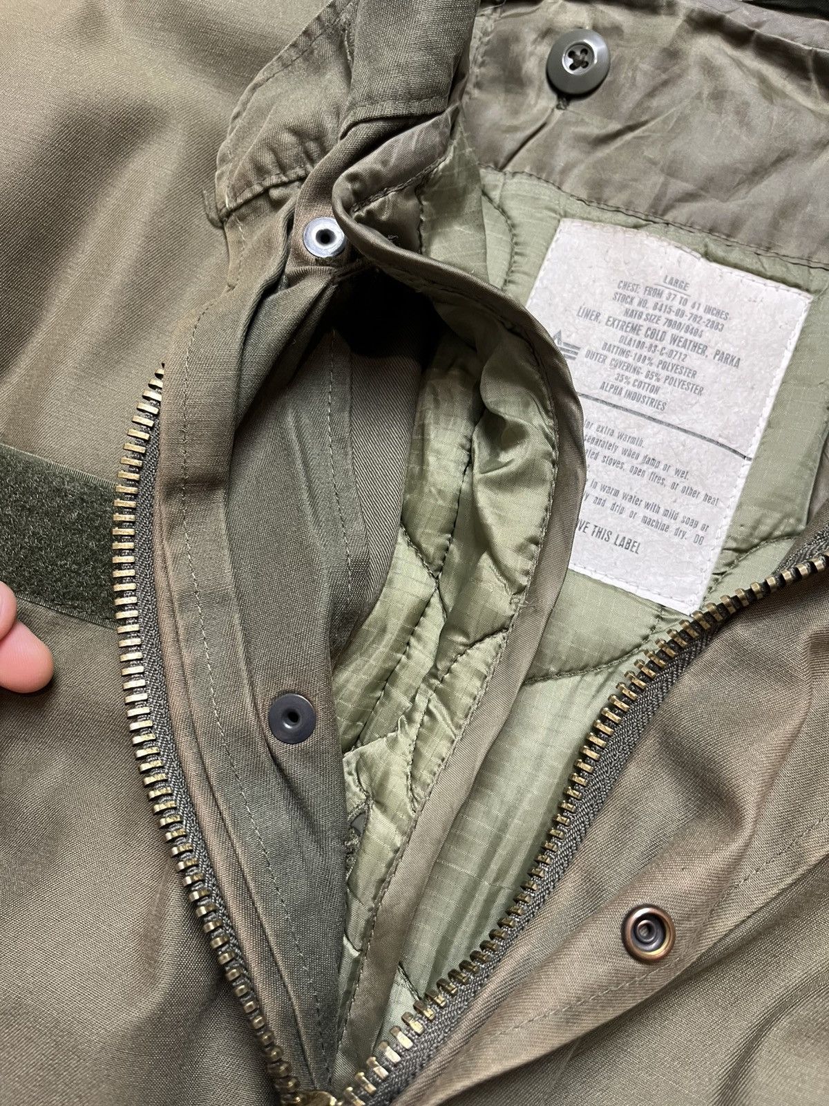 Alpha Industries × Vintage Vintage Alpha Industries Liner, Extreme Cold Parka Size US L / EU 52-54 / 3 - 7 Thumbnail