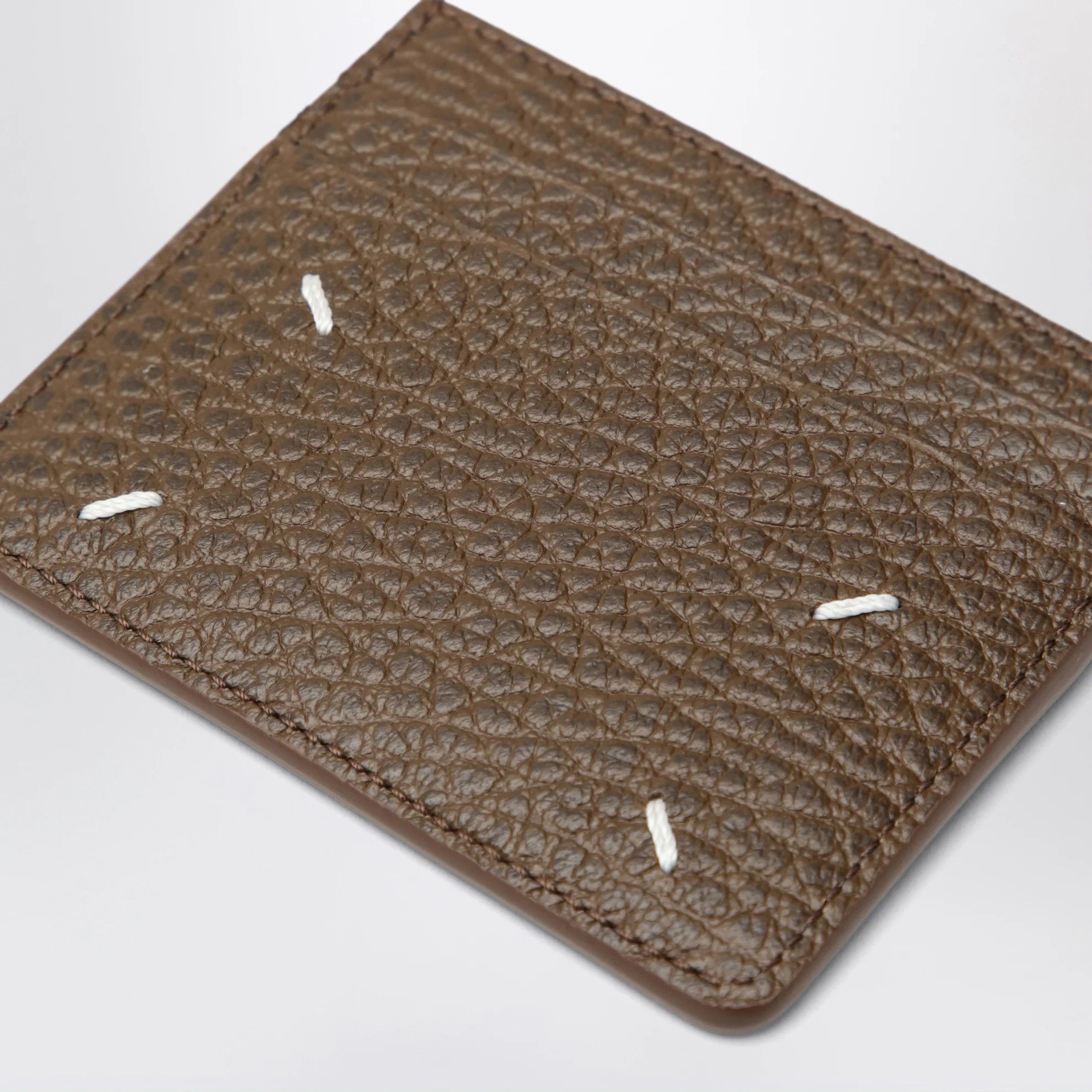 Maison Margiela o1d2blof0526 Size: OS / Calfskin Card Holder in Brown Size ONE SIZE - 3 Thumbnail