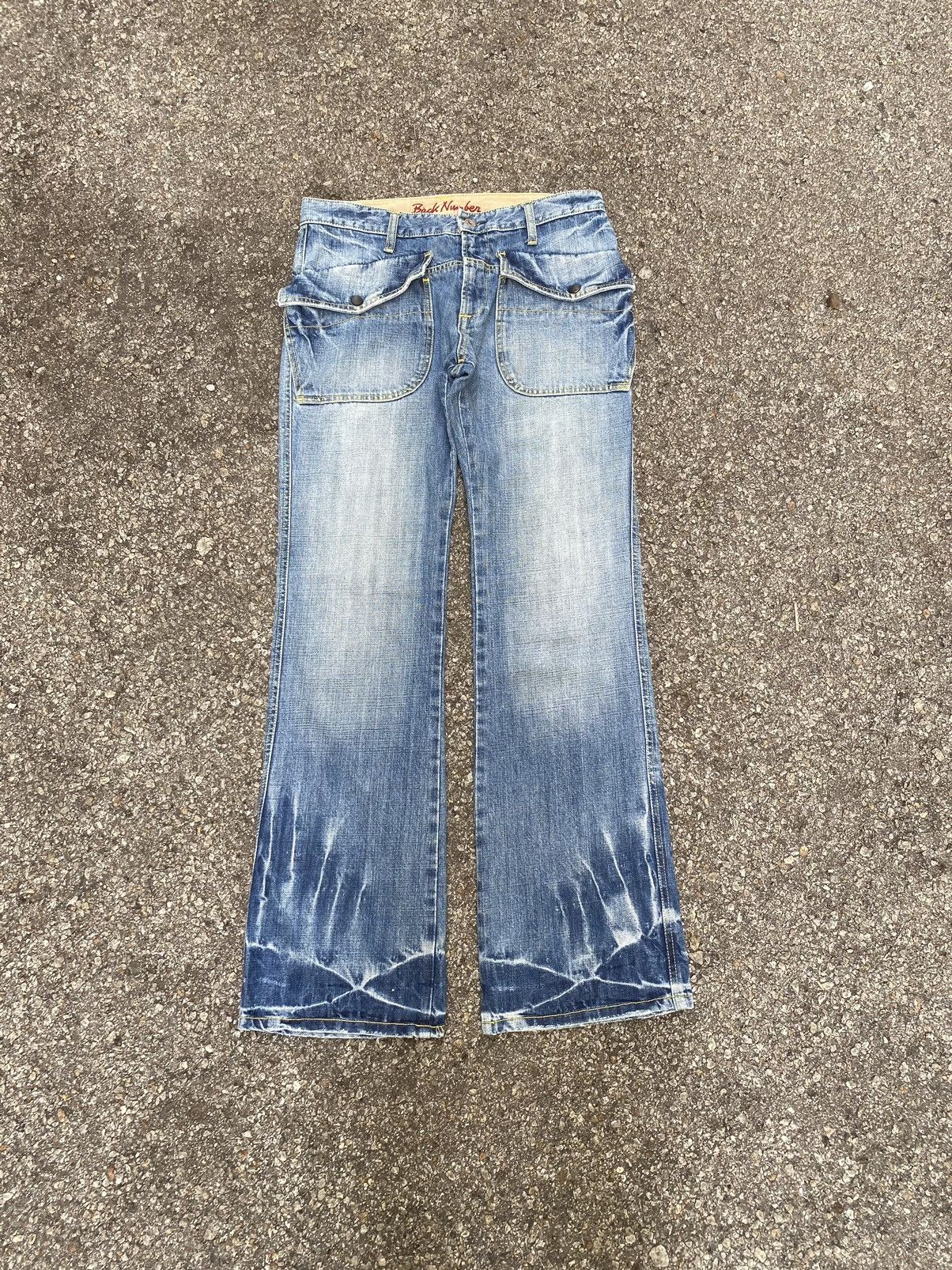 Kapital Flare Jeans Back Number Monkey Pocket Japanese Denim Size US 30 / EU 46 - 1 Thumbnail